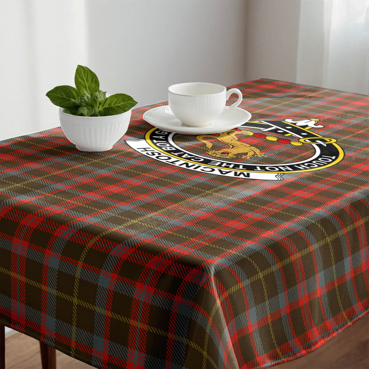 MacIntosh Hunting Weathered Tartan Crest Tablecloth