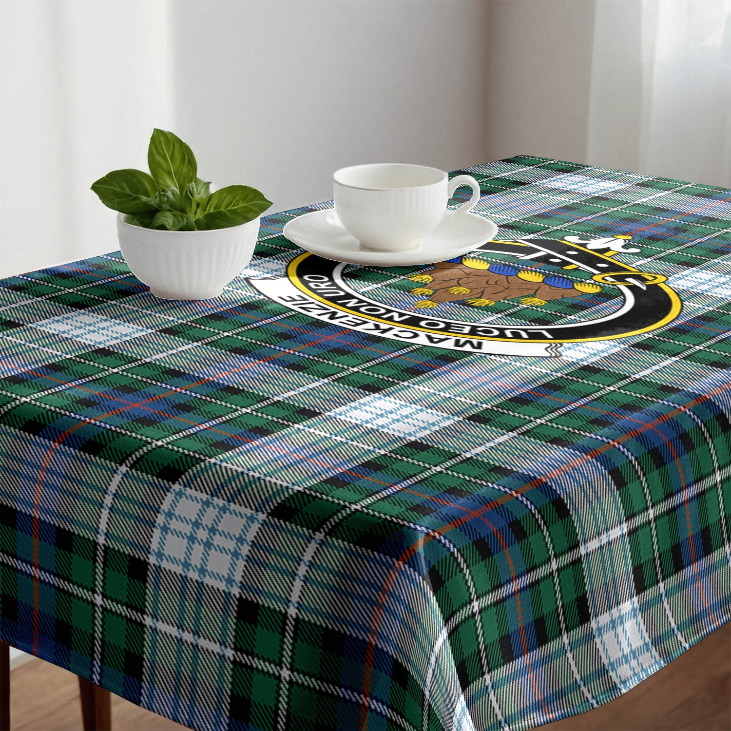 MacKenzie Dress Ancient Tartan Crest Tablecloth