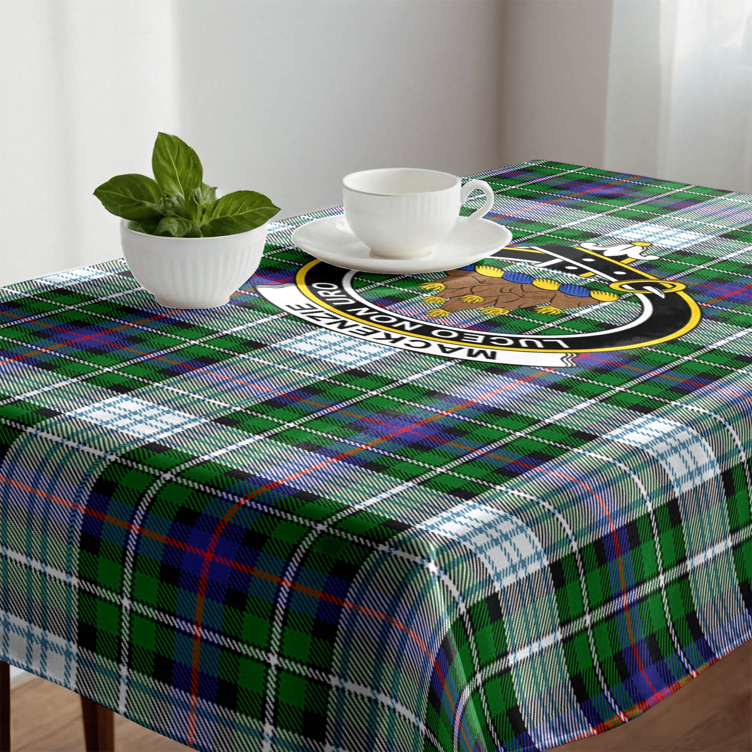 MacKenzie Dress Modern Tartan Crest Tablecloth