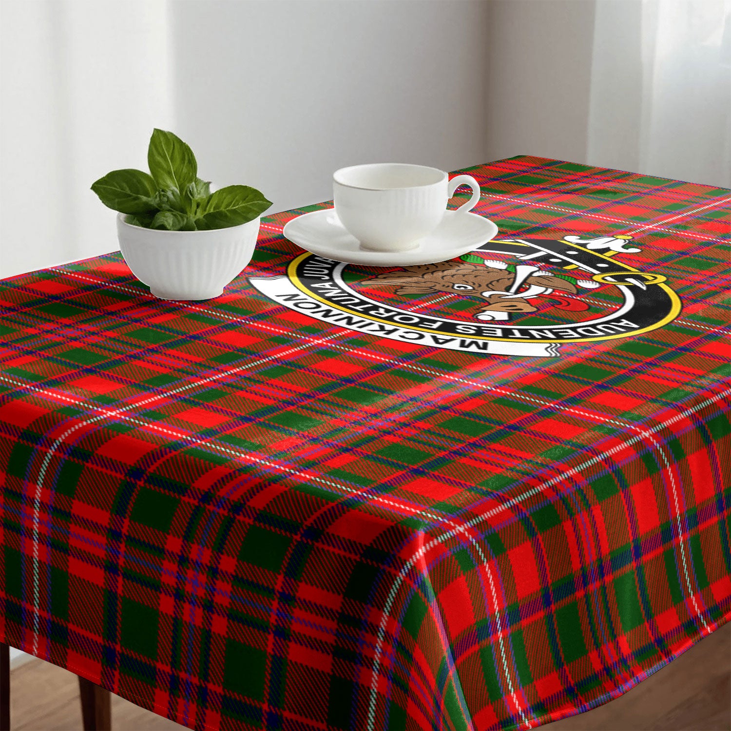 MacKinnon Modern Tartan Crest Tablecloth