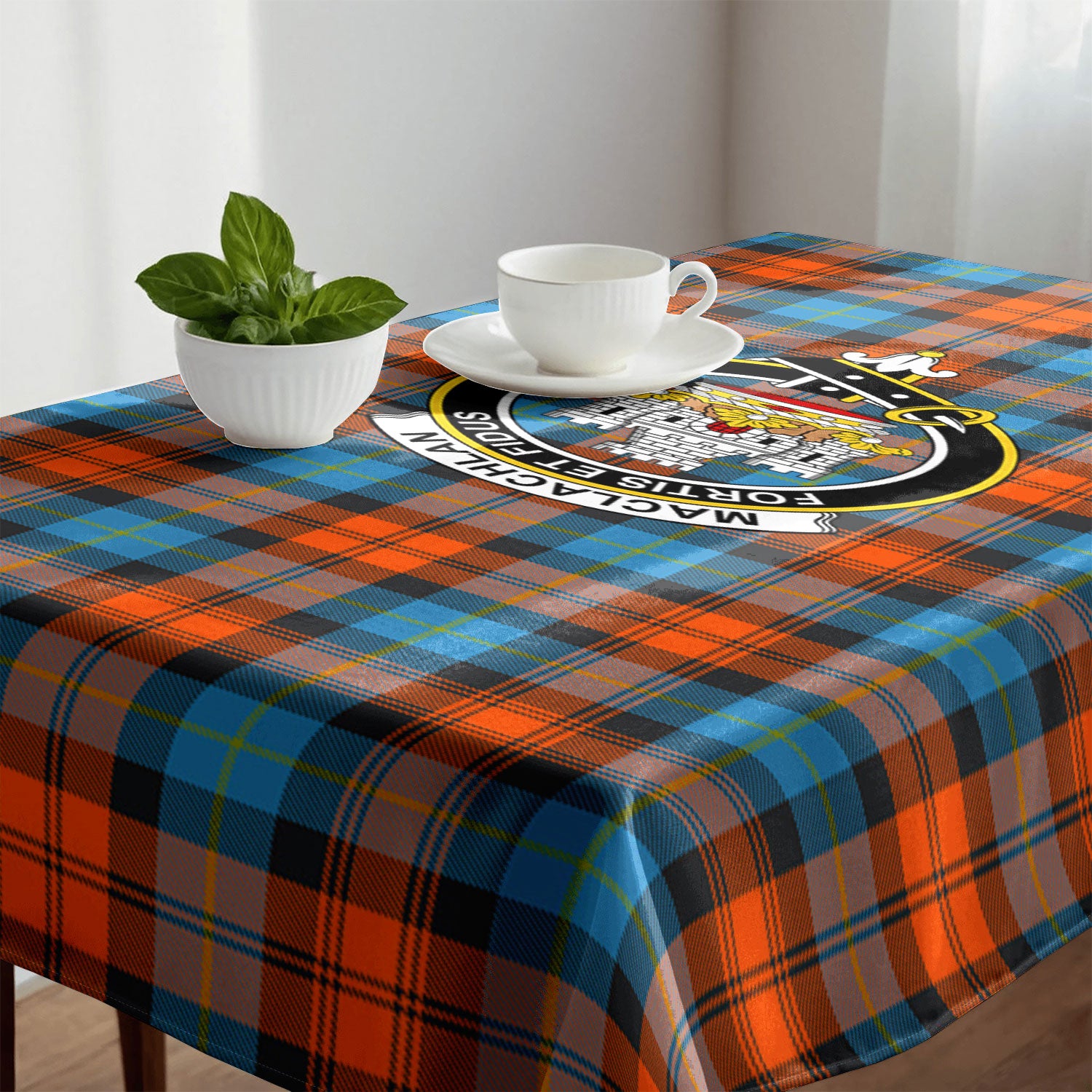 MacLachlan Ancient Tartan Crest Tablecloth