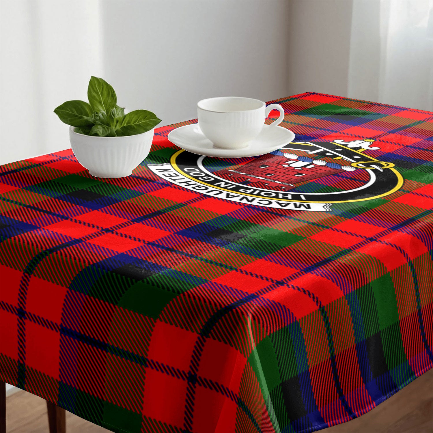 MacNaughten Tartan Crest Tablecloth