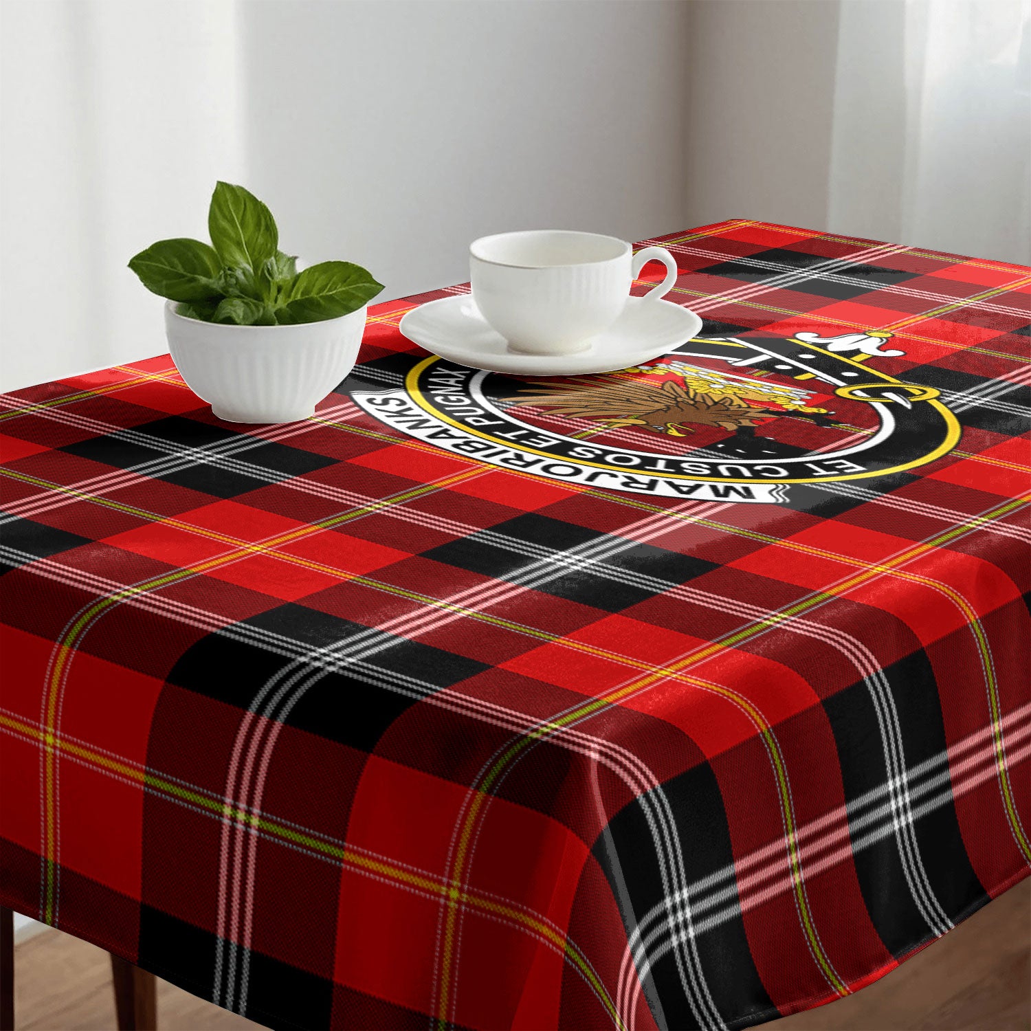 Marjoribanks Tartan Crest Tablecloth