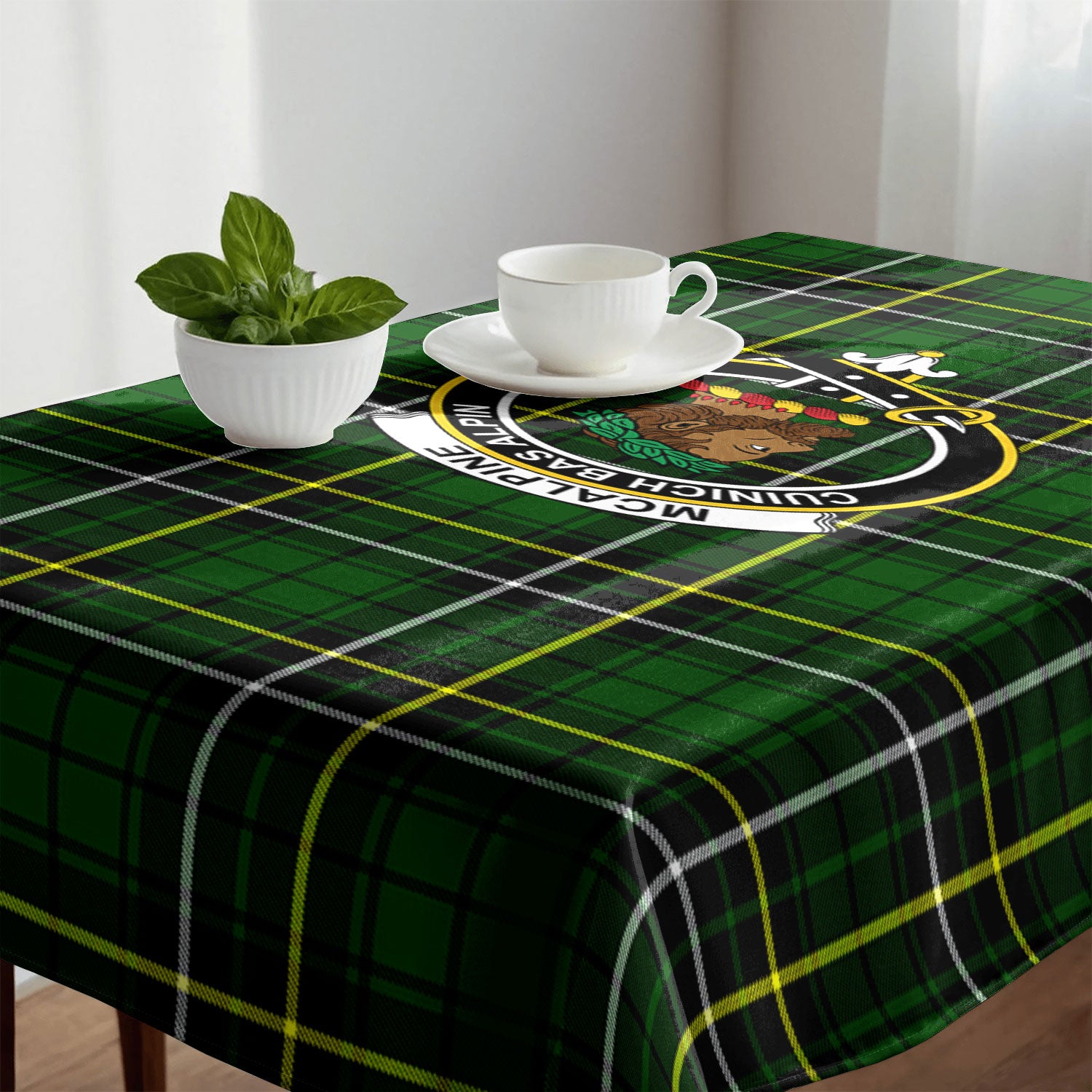McAlpine Modern Tartan Crest Tablecloth
