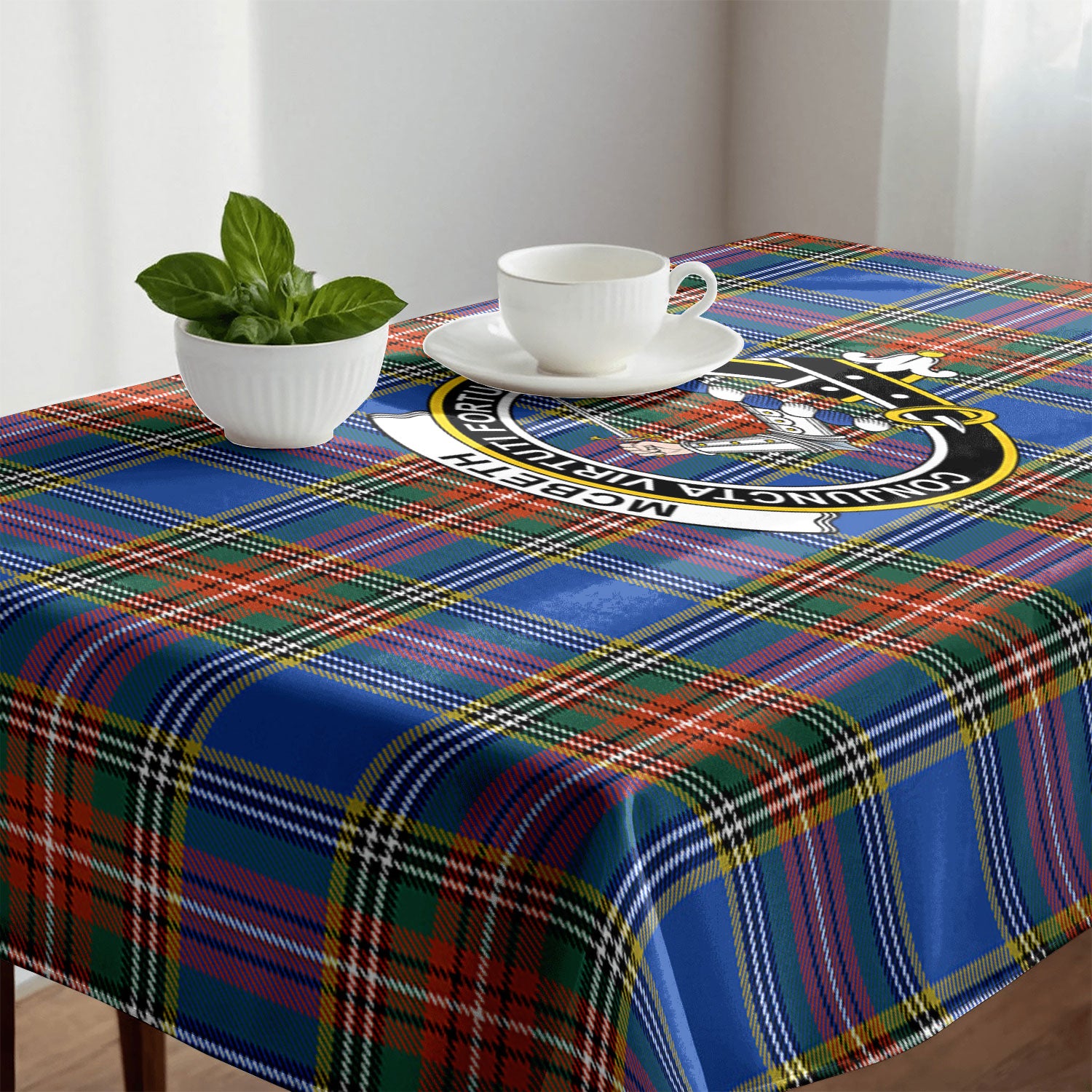 McBeth Ancient Tartan Crest Tablecloth