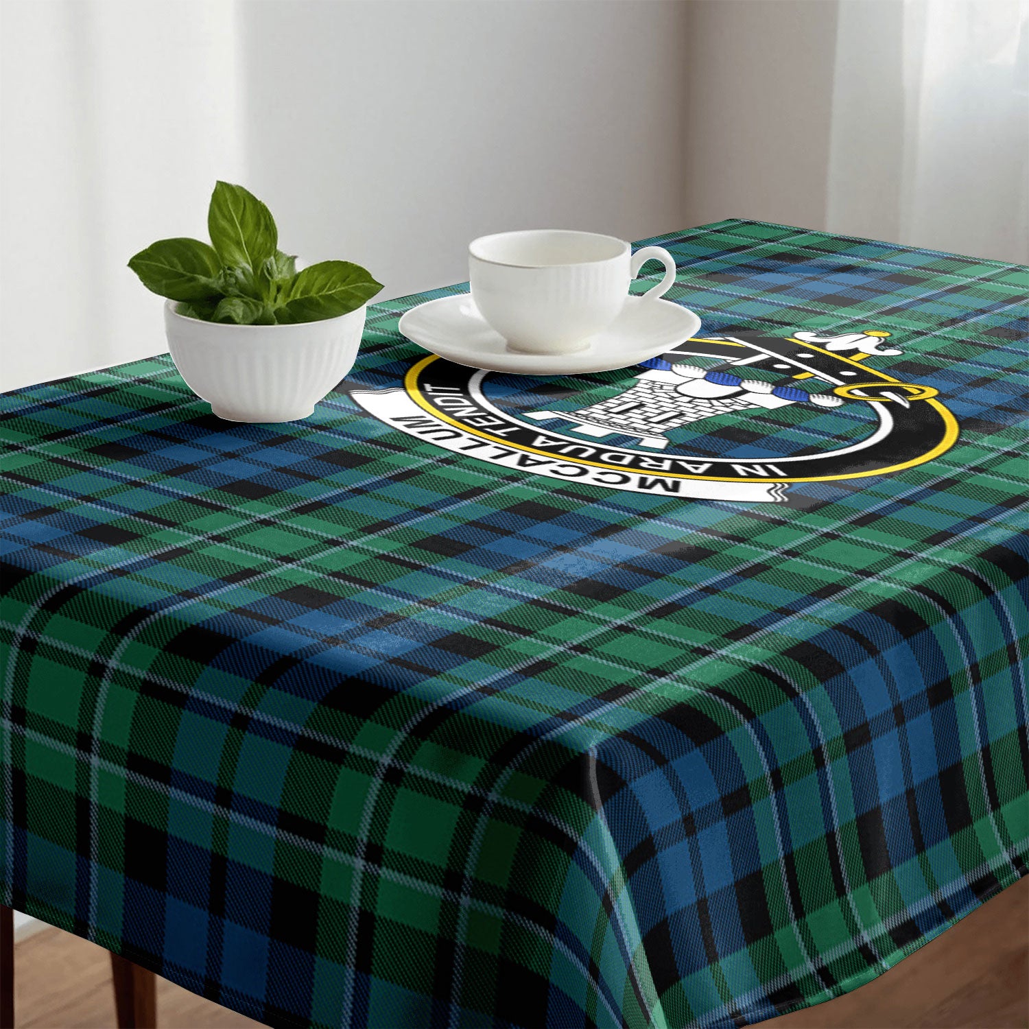 McCallum Ancient Tartan Crest Tablecloth