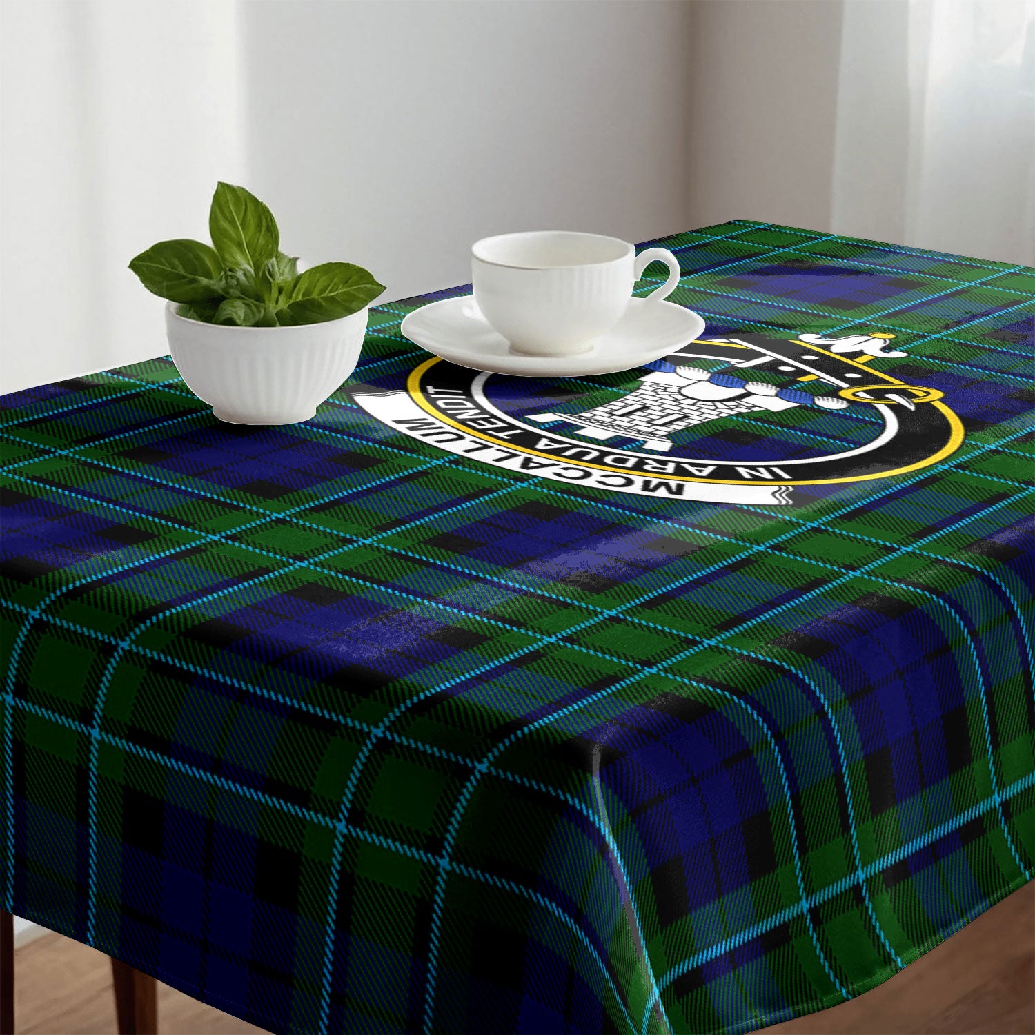 McCallum Modern Tartan Crest Tablecloth