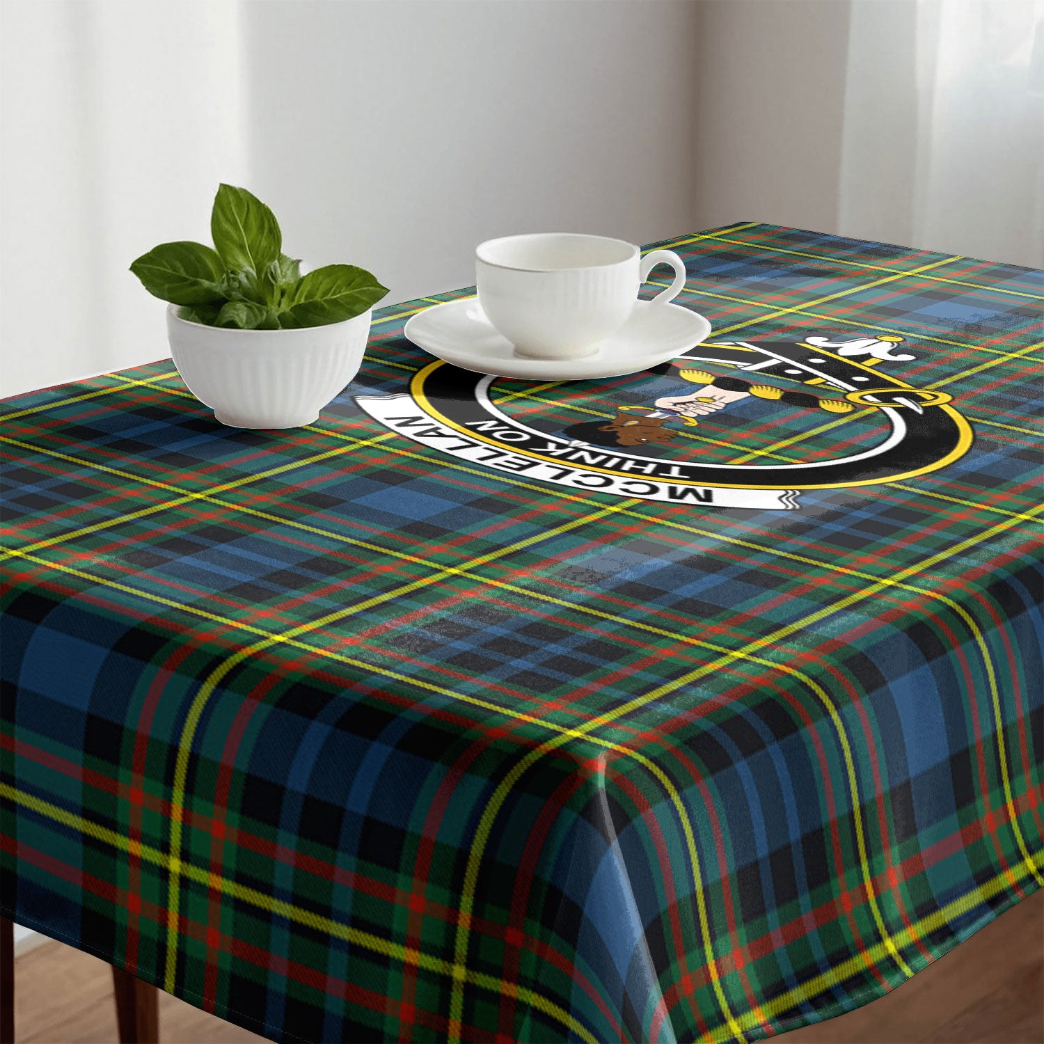 McClellan Ancient Tartan Crest Tablecloth