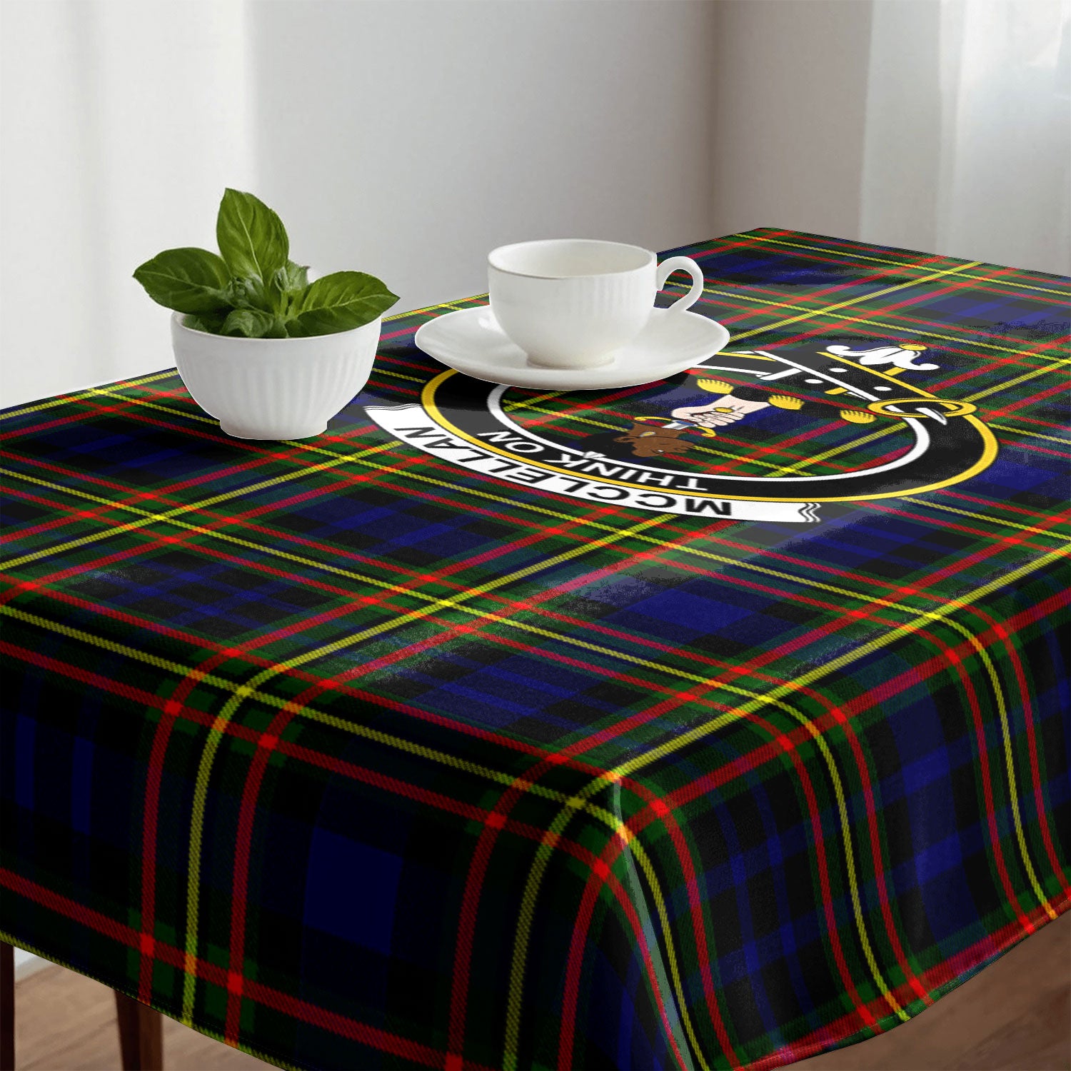 McClellan Modern Tartan Crest Tablecloth