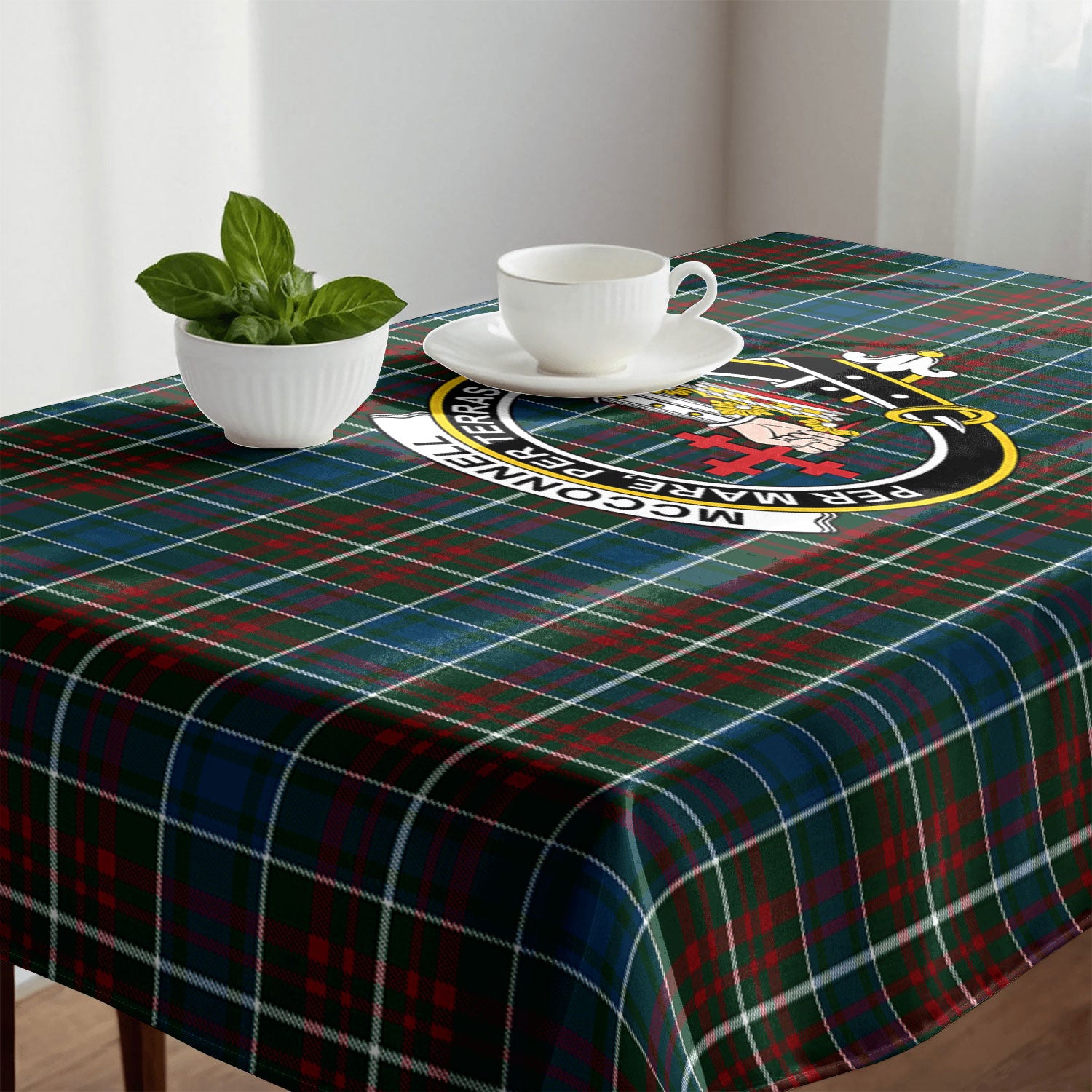 McConnell Tartan Crest Tablecloth