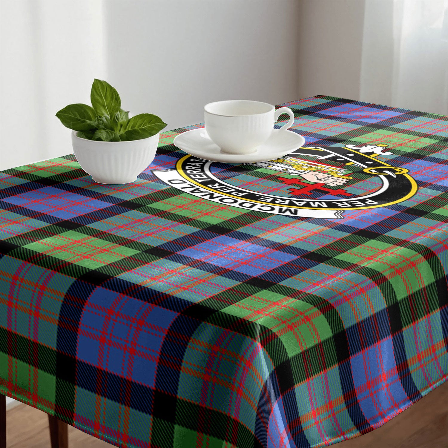 McDonald Ancient Tartan Crest Tablecloth