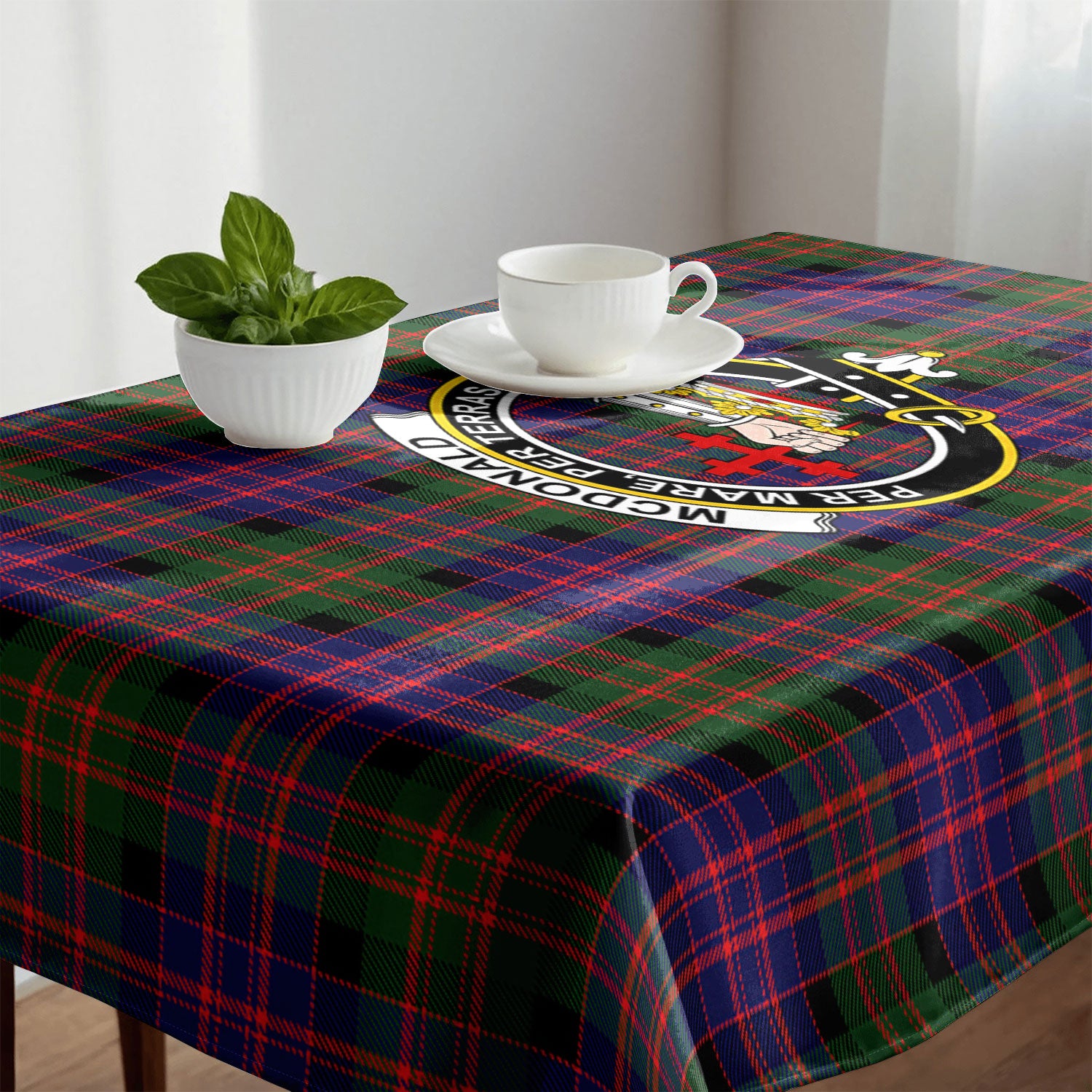McDonald Modern Tartan Crest Tablecloth
