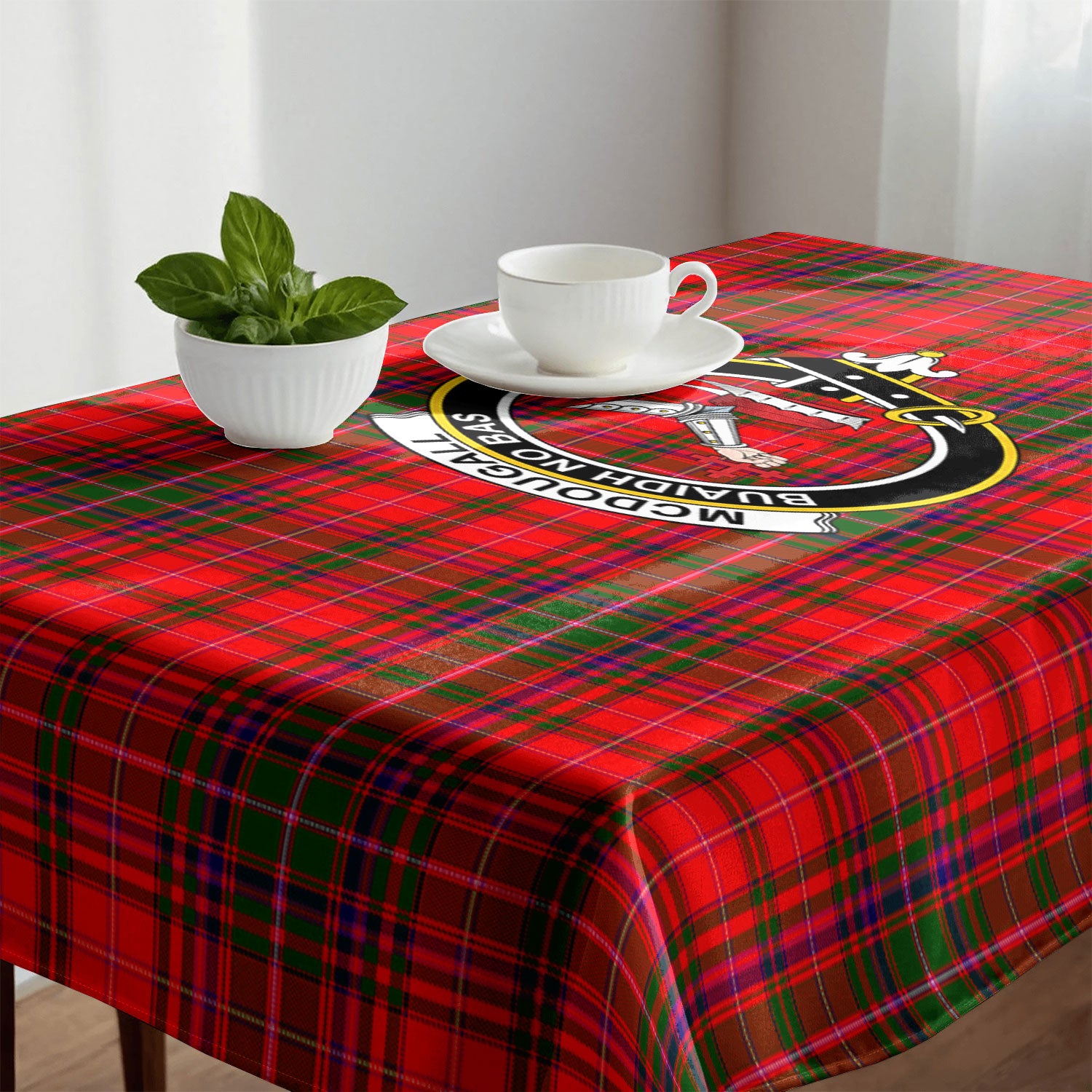 McDougall Modern Tartan Crest Tablecloth