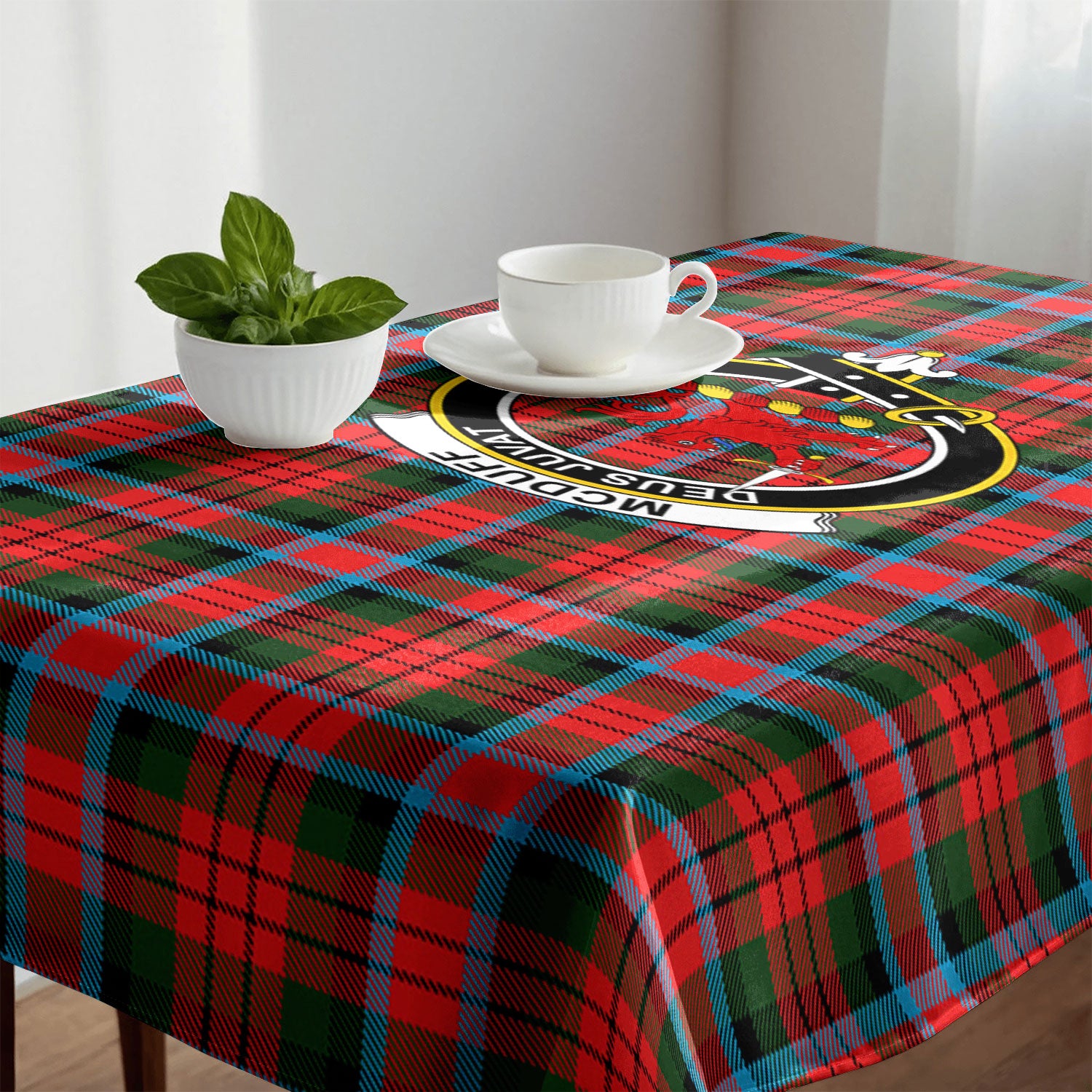 McDuff Modern Tartan Crest Tablecloth