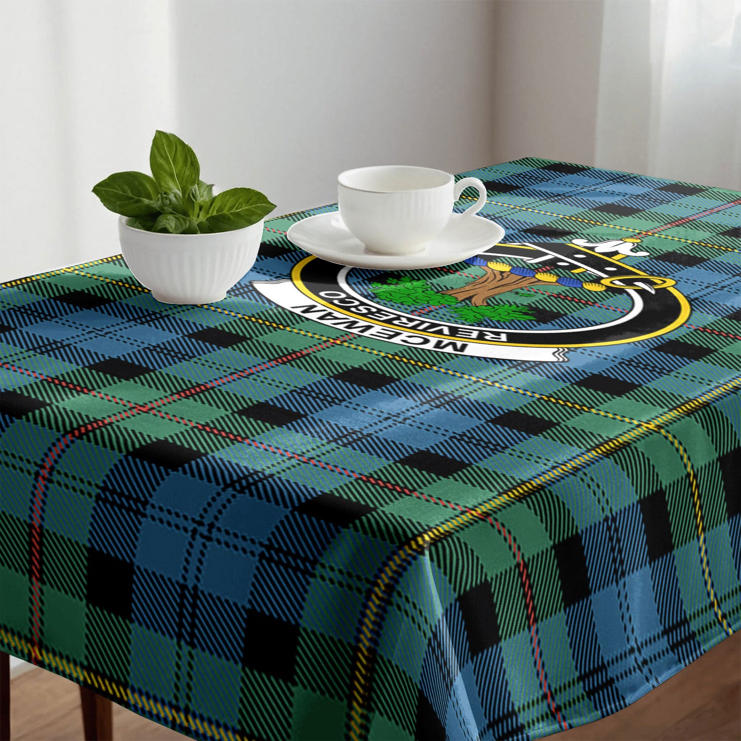 McEwan Ancient Tartan Crest Tablecloth