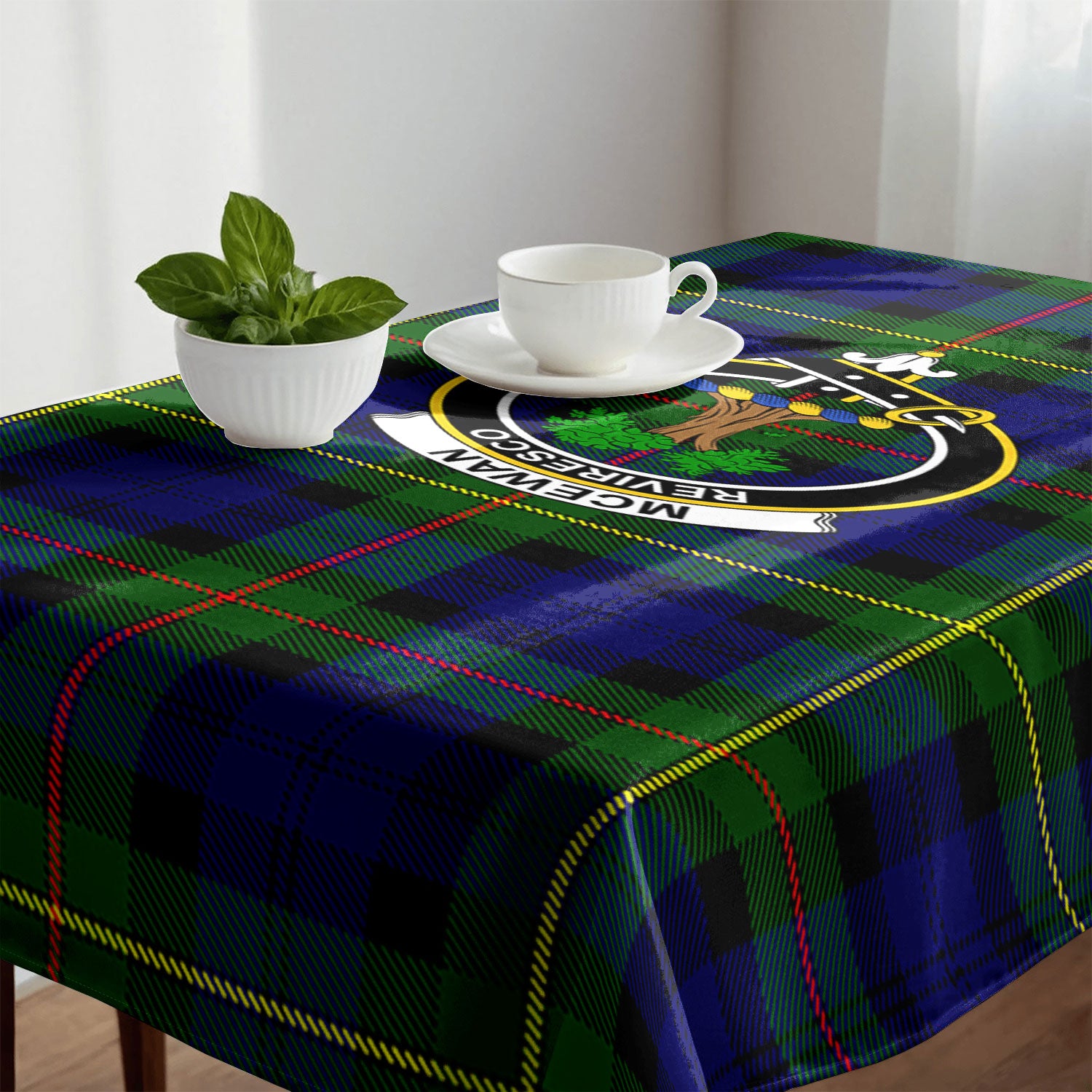 McEwan Modern Tartan Crest Tablecloth