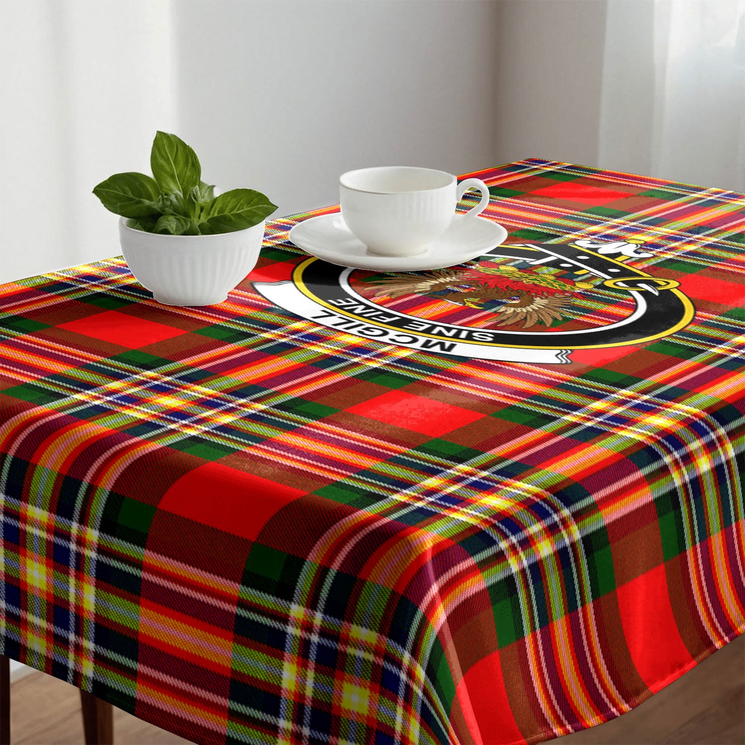 McGill Modern Tartan Crest Tablecloth