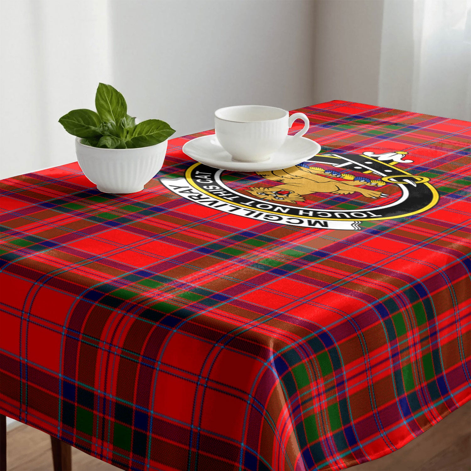 McGillivray Modern Tartan Crest Tablecloth