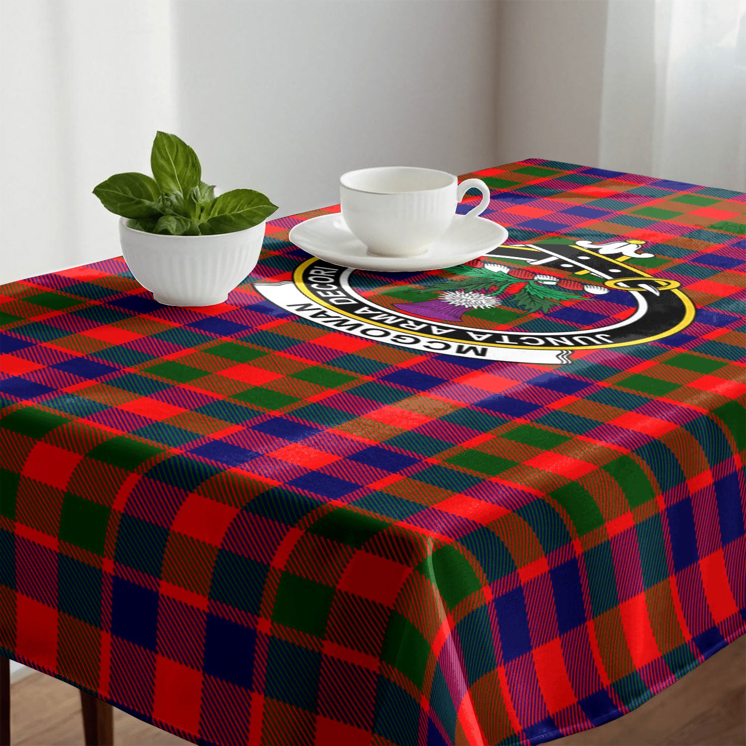 McGowan Tartan Crest Tablecloth