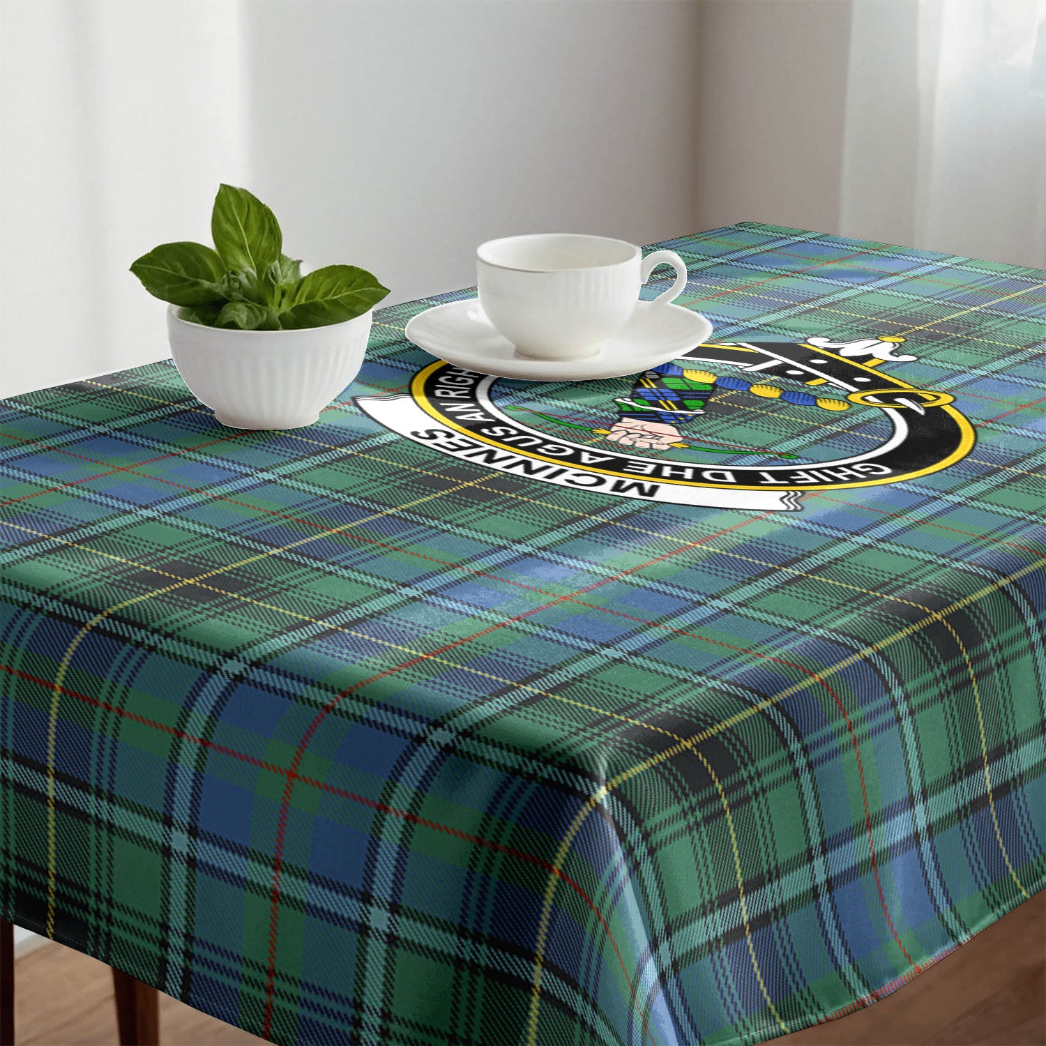 McInnes Ancient Tartan Crest Tablecloth