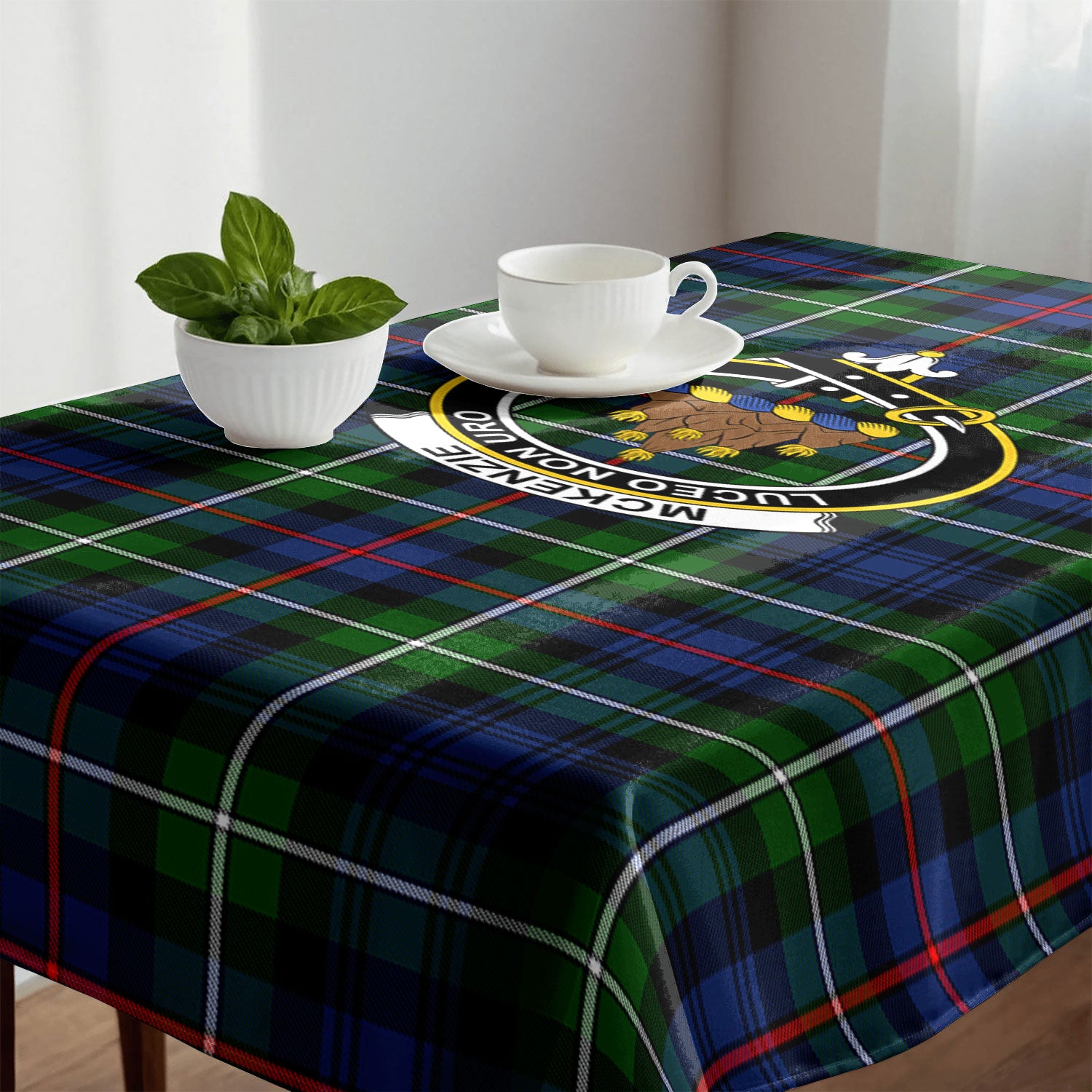 McKenzie Modern Tartan Crest Tablecloth