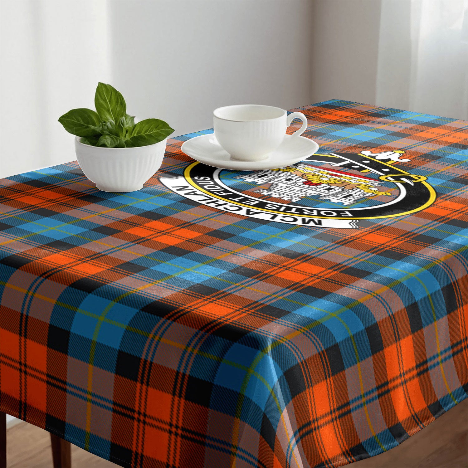 McLachlan Ancient Tartan Crest Tablecloth