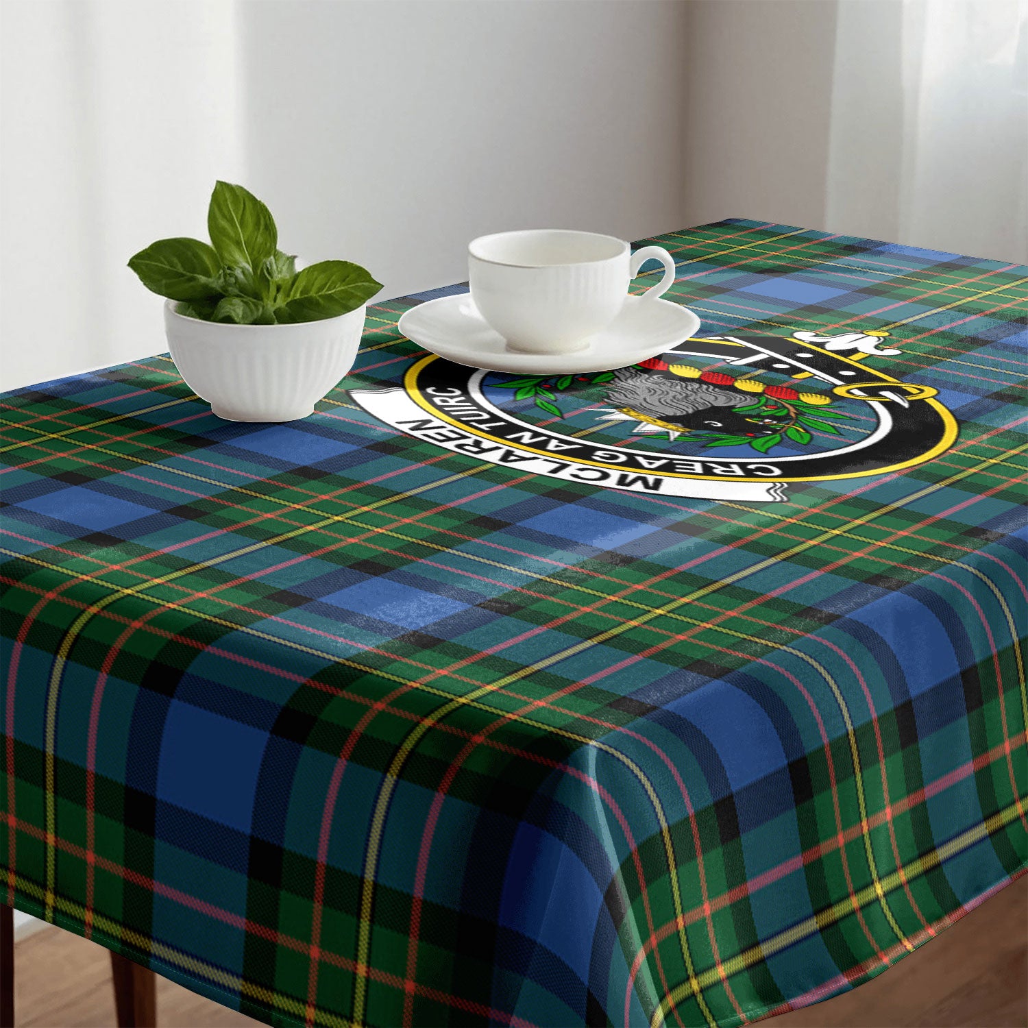 McLaren Ancient Tartan Crest Tablecloth