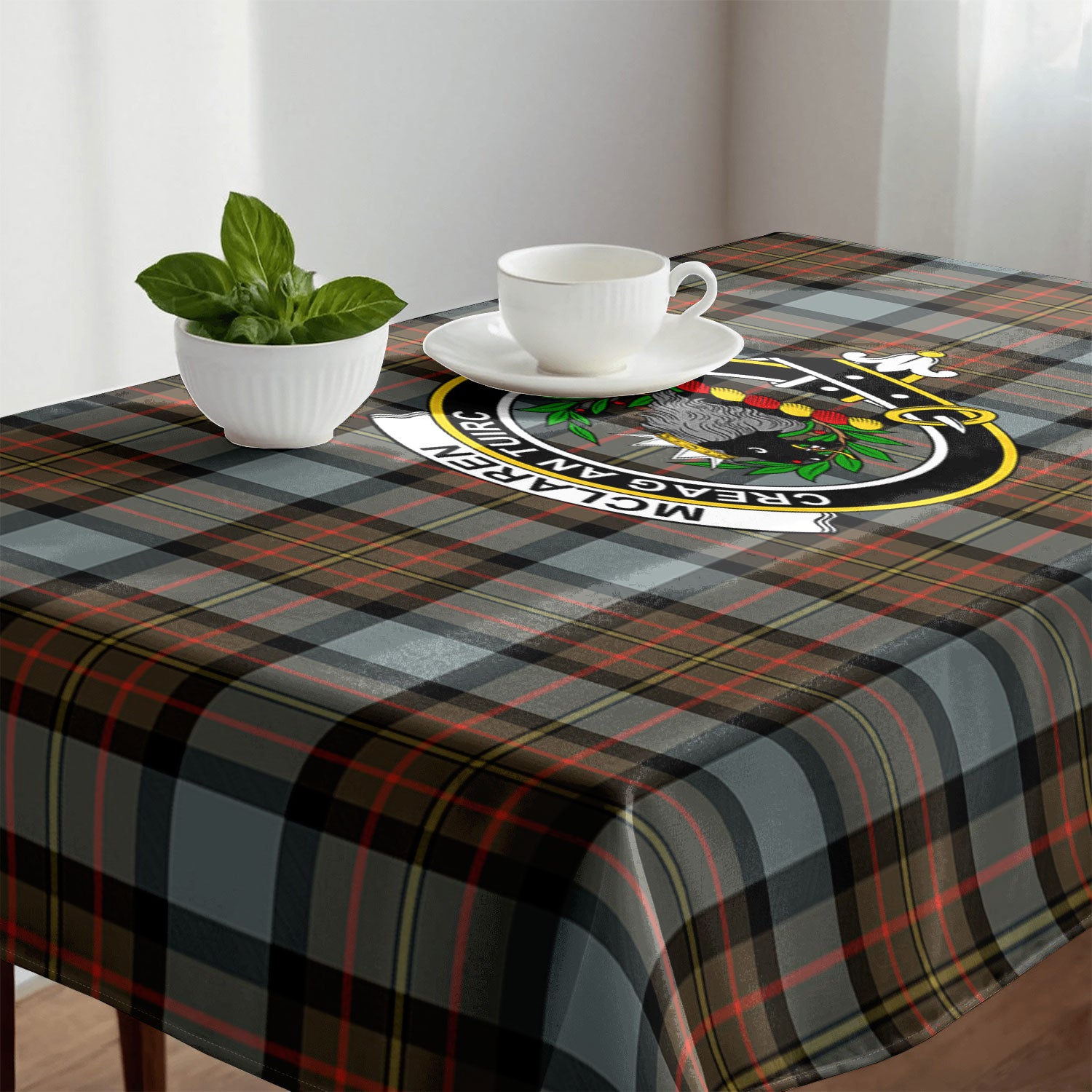 McLaren Weathered Tartan Crest Tablecloth