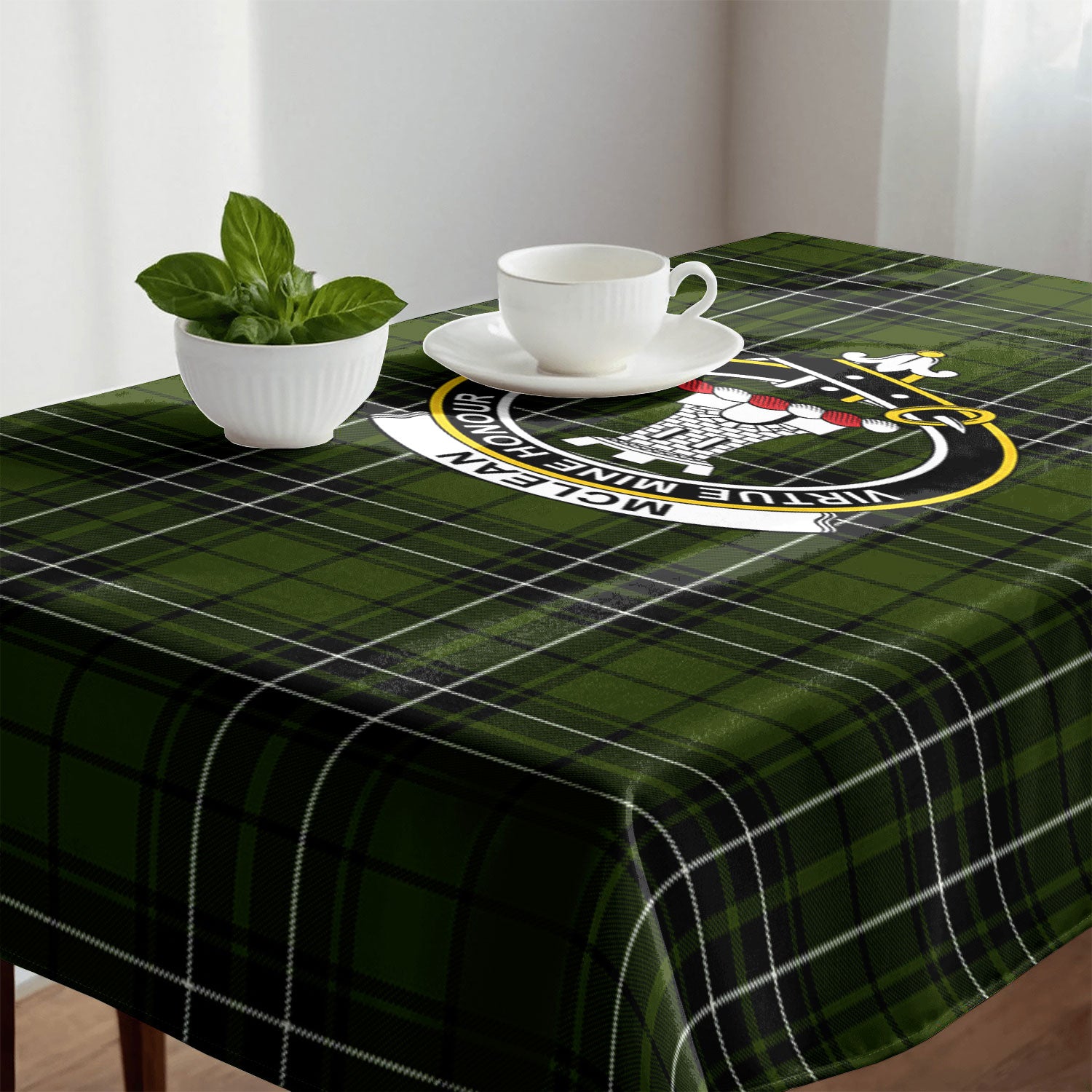 McLean Hunting Tartan Crest Tablecloth
