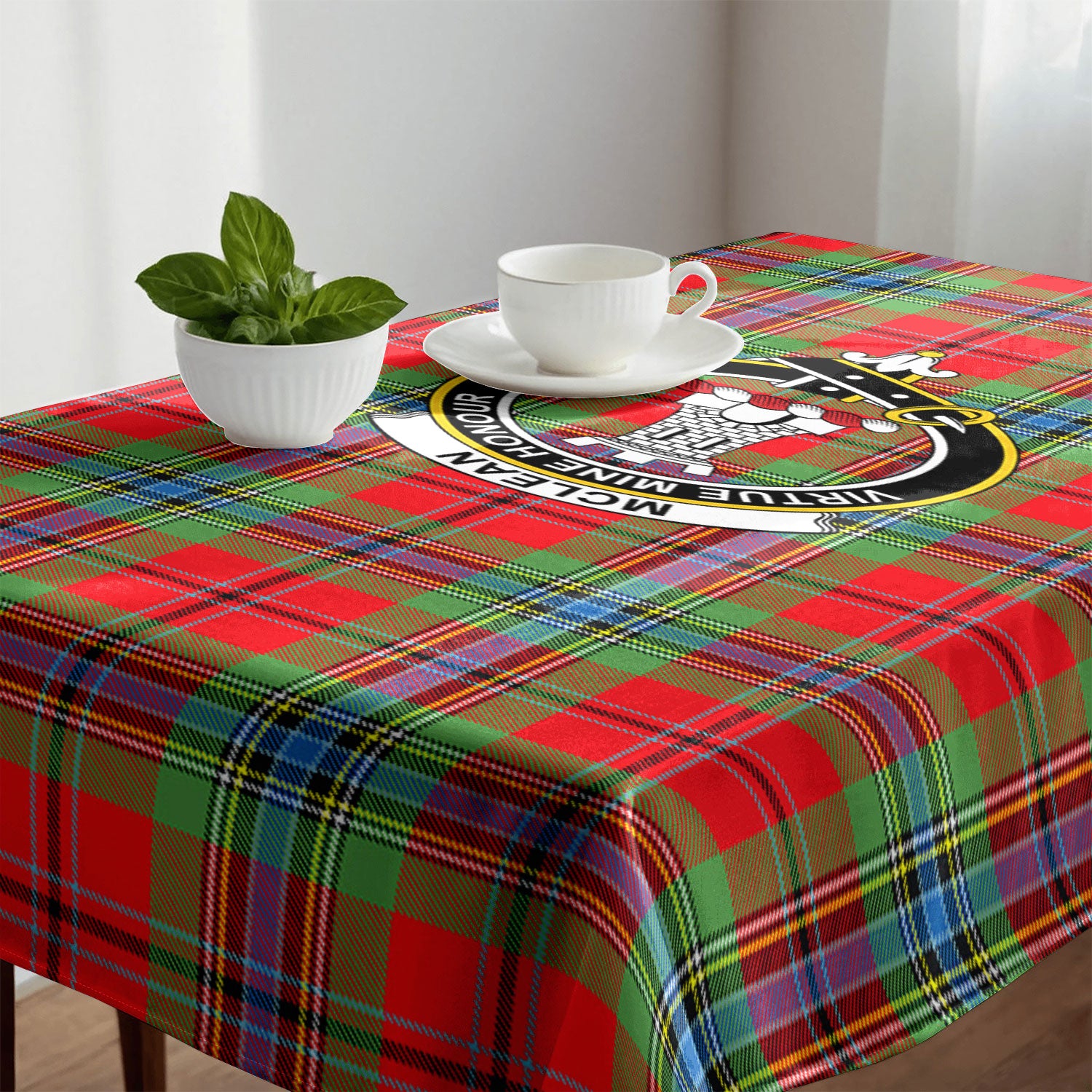 McLean of Duart Modern Tartan Crest Tablecloth