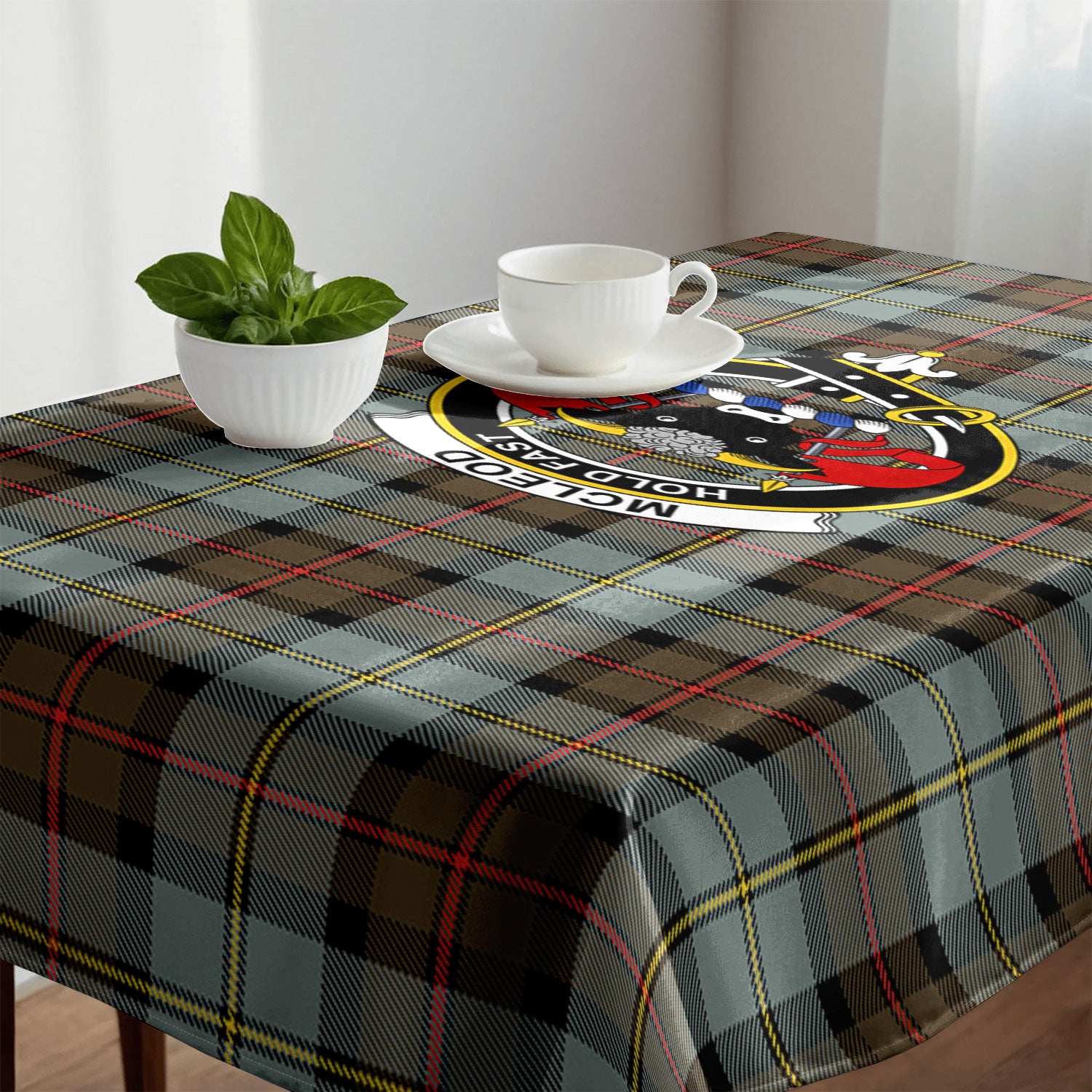 McLeod of Harris Weathered Tartan Crest Tablecloth