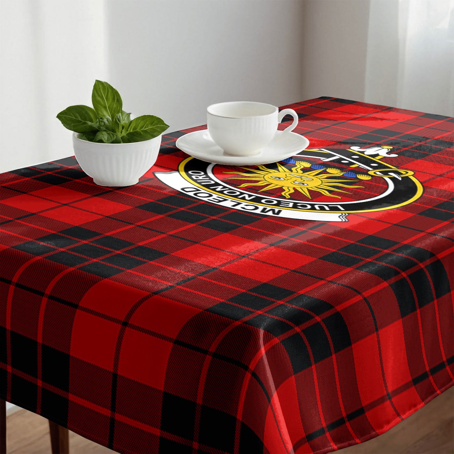 McLeod of Raasay Tartan Crest Tablecloth
