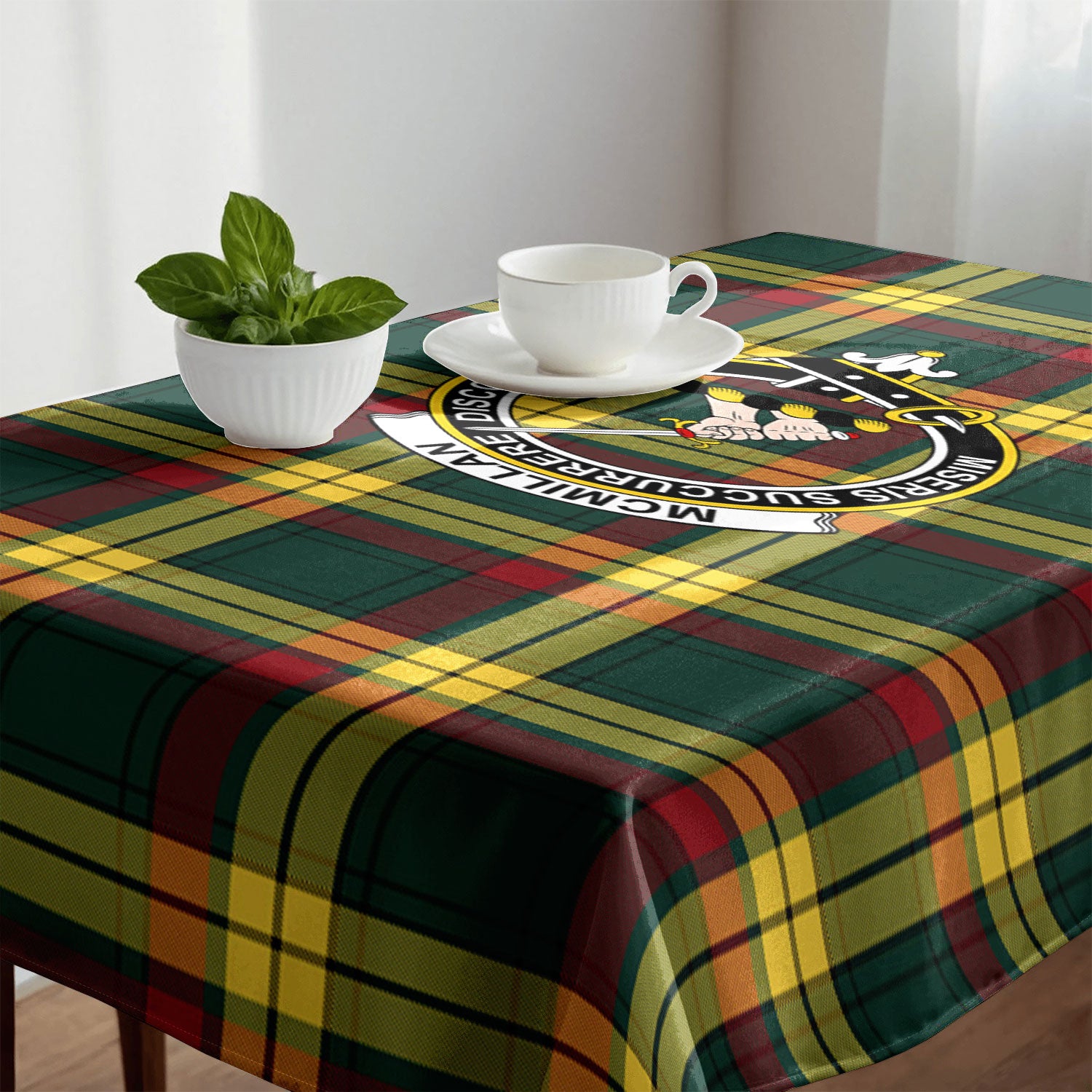 McMillan Old Modern Tartan Crest Tablecloth