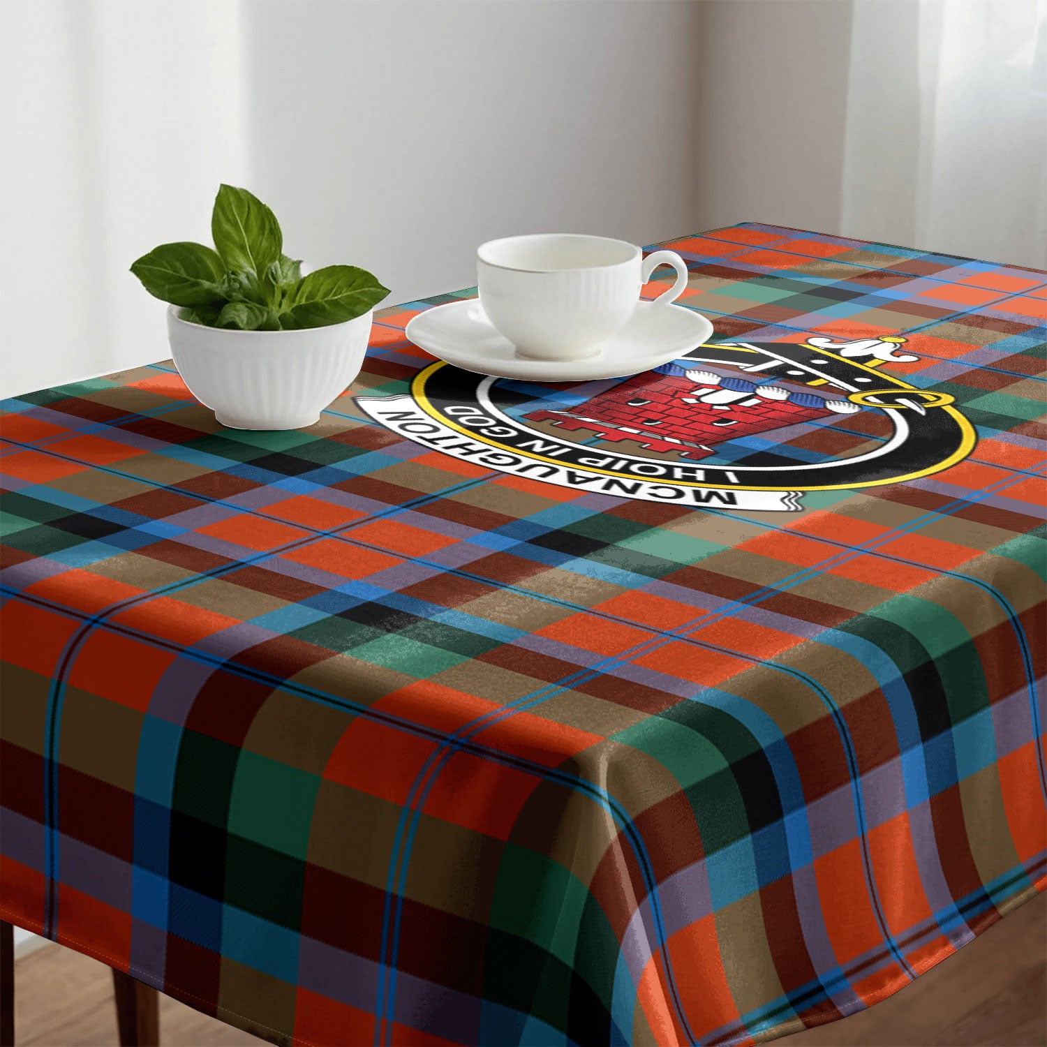 McNaughton Ancient Tartan Crest Tablecloth