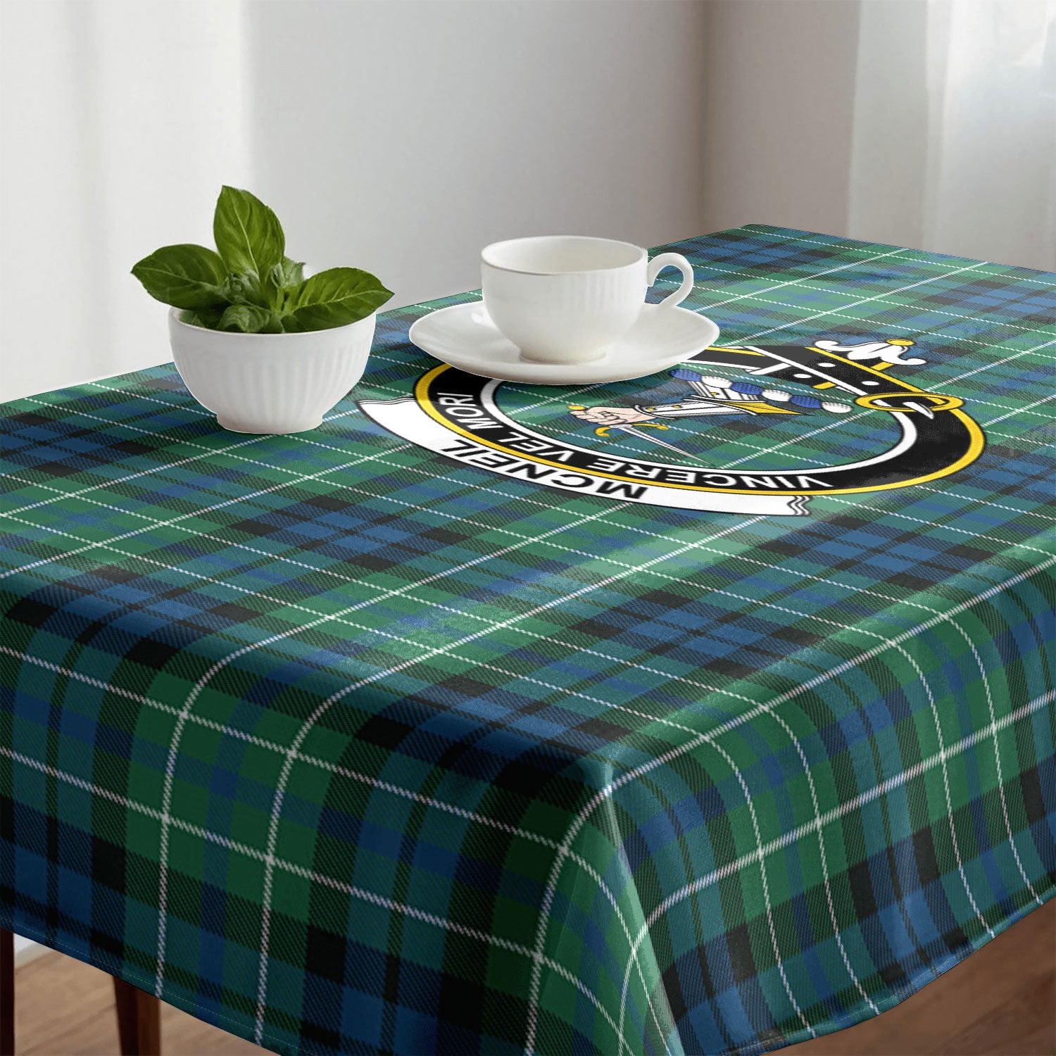 McNeil of Colonsay Ancient Tartan Crest Tablecloth
