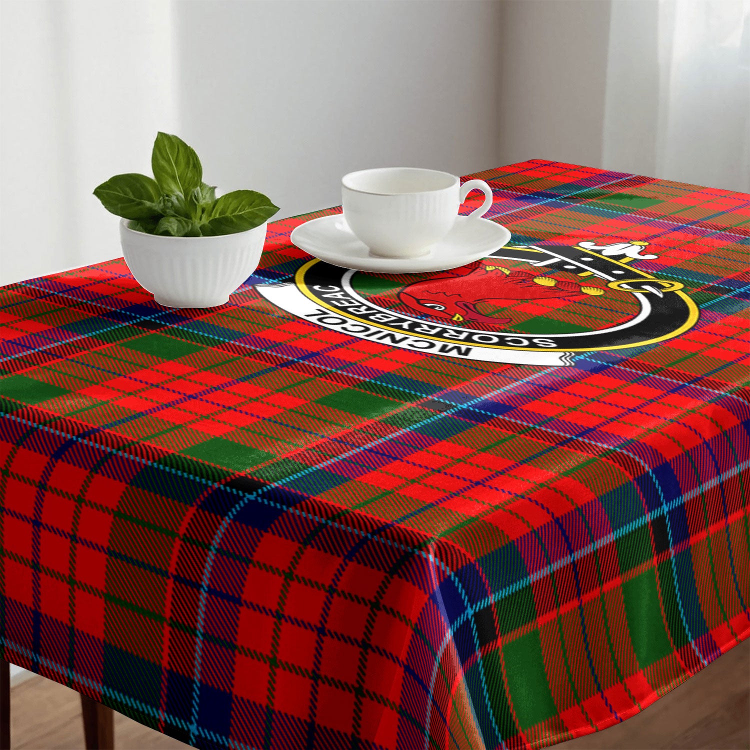 McNicol (of Scorrybreac) Tartan Crest Tablecloth