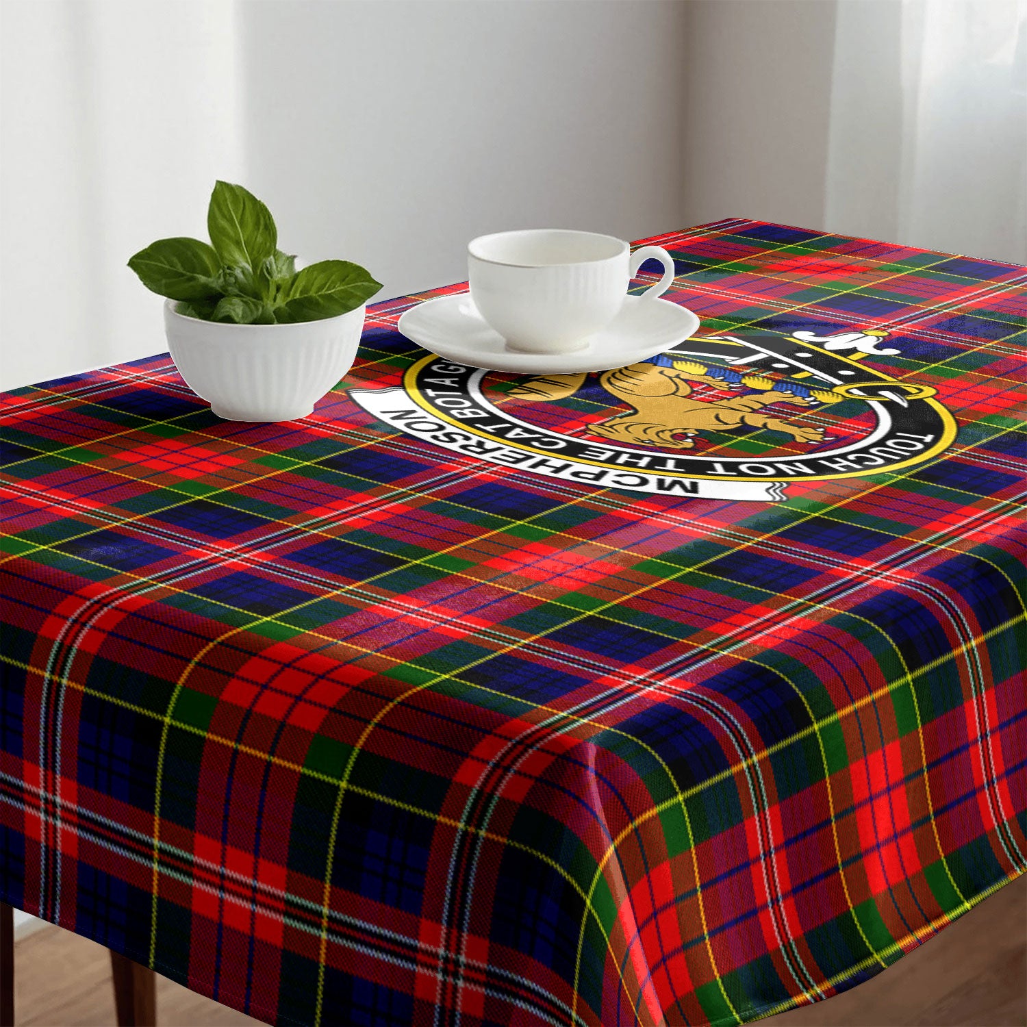 McPherson Modern Tartan Crest Tablecloth