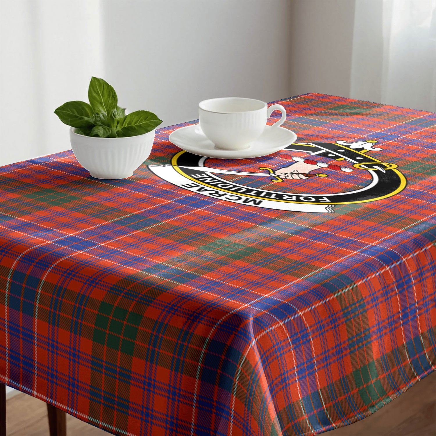 McRae Ancient Tartan Crest Tablecloth
