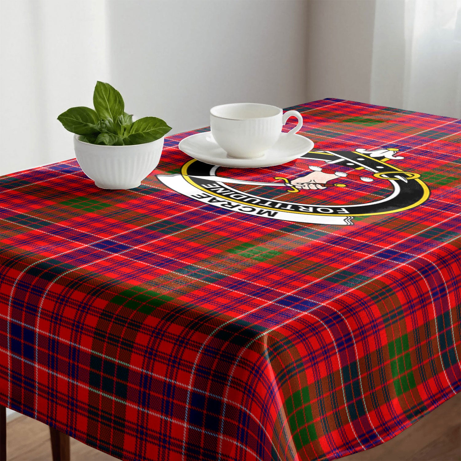McRae Modern Tartan Crest Tablecloth