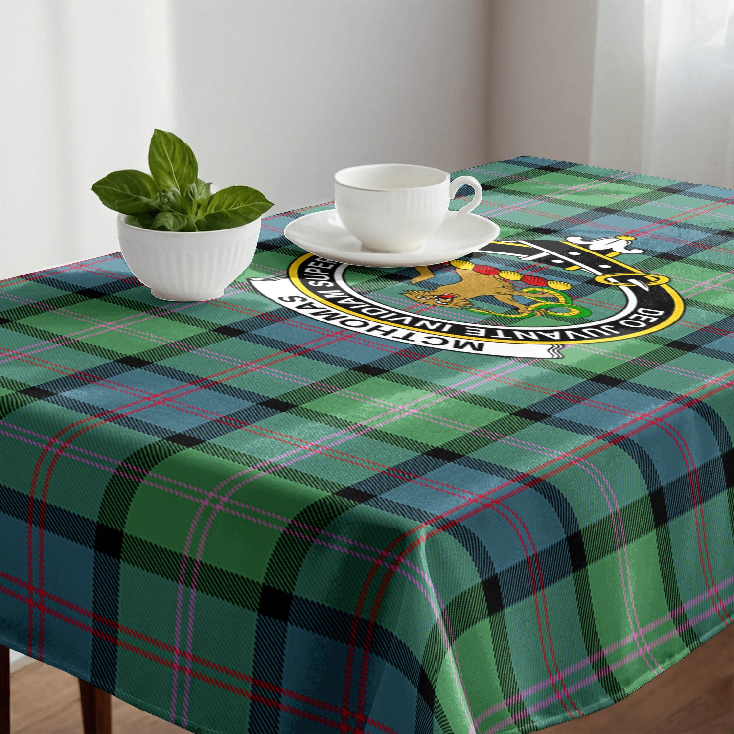 McThomas Ancient Tartan Crest Tablecloth