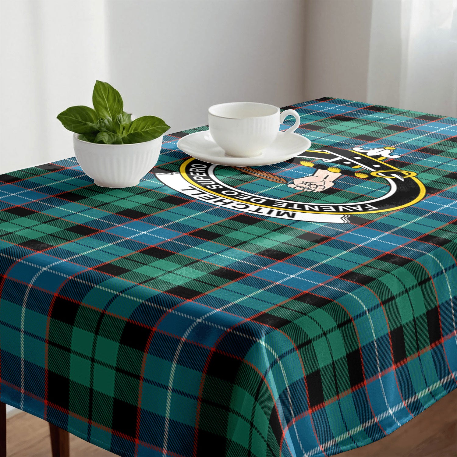 Mitchell Ancient Tartan Crest Tablecloth
