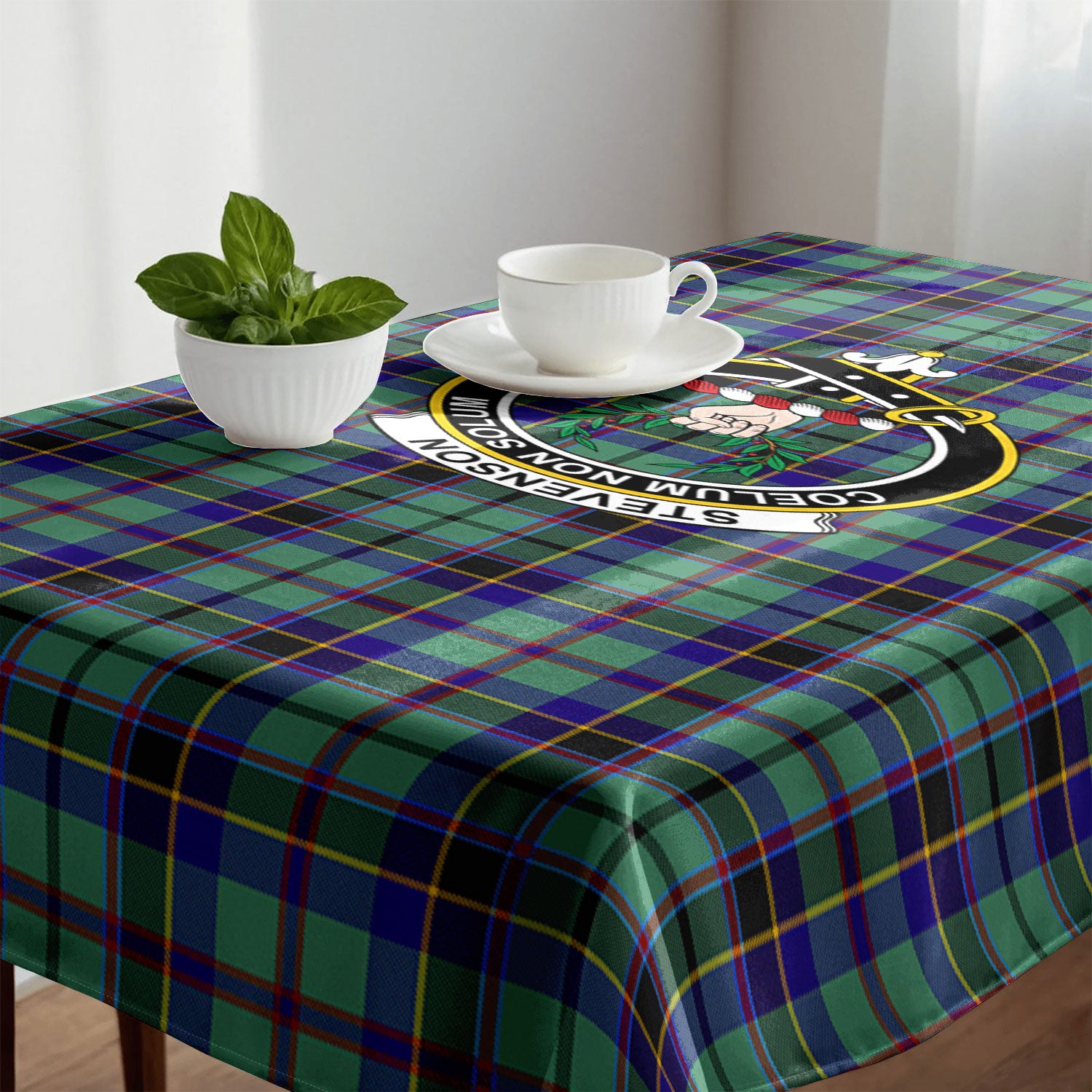 Stevenson Tartan Crest Tablecloth