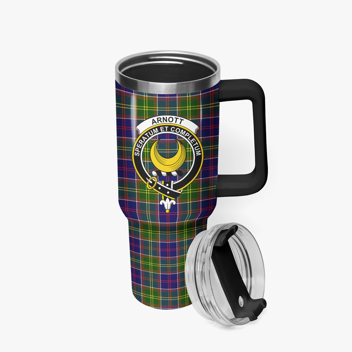 Arnott Tartan Crest 40 oz Insulated Tumbler with Handle