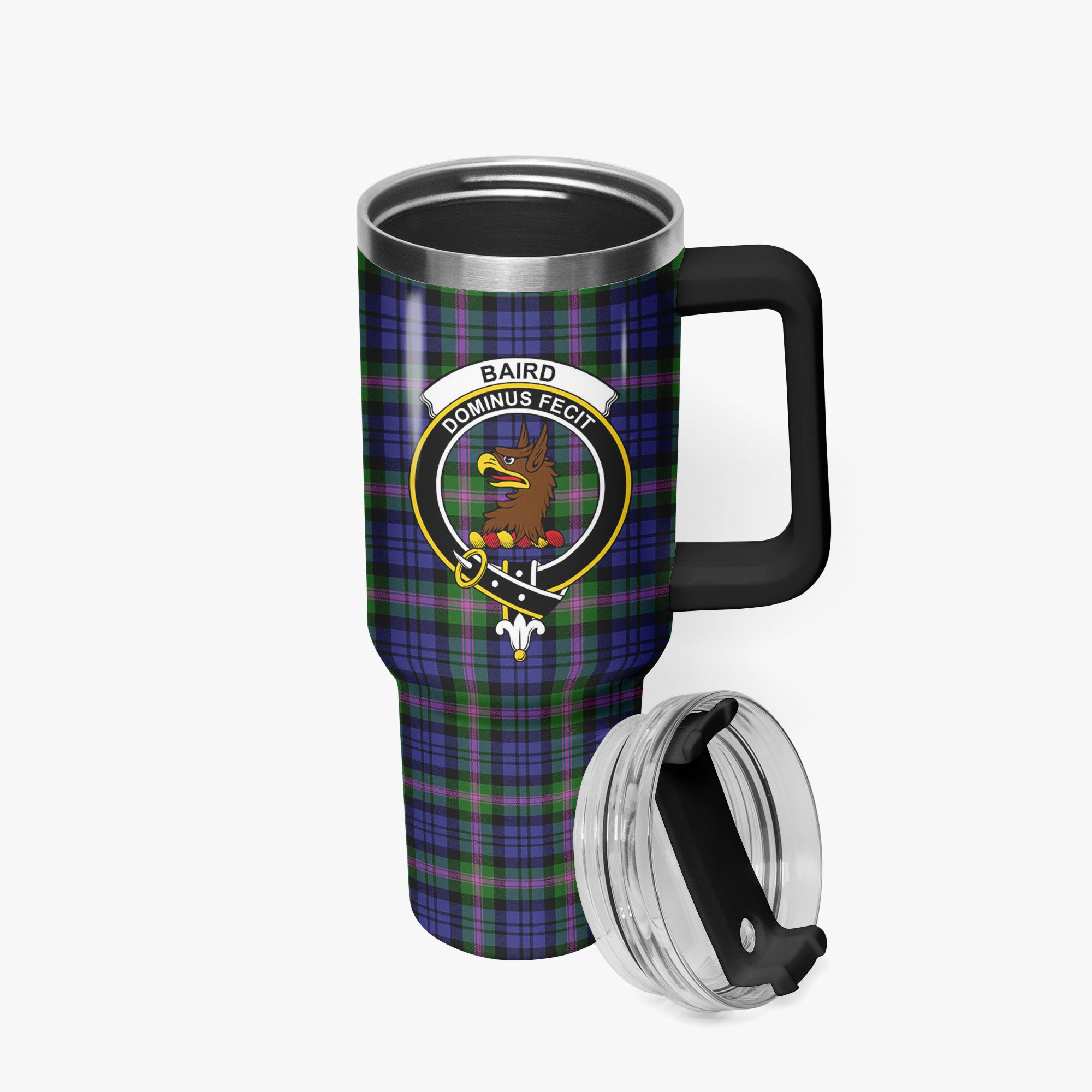 Baird Modern Tartan Crest 40 oz Insulated Tumbler with Handle