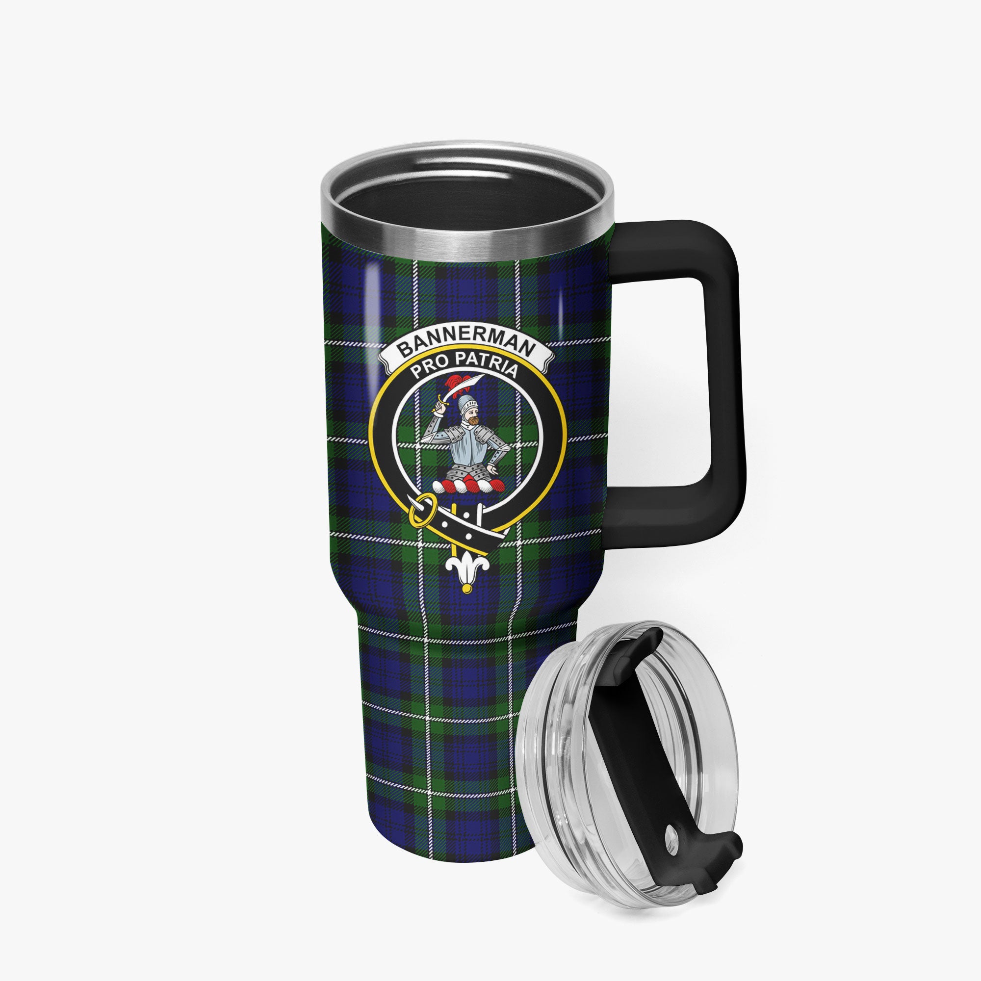 Bannerman Tartan Crest 40 oz Insulated Tumbler with Handle