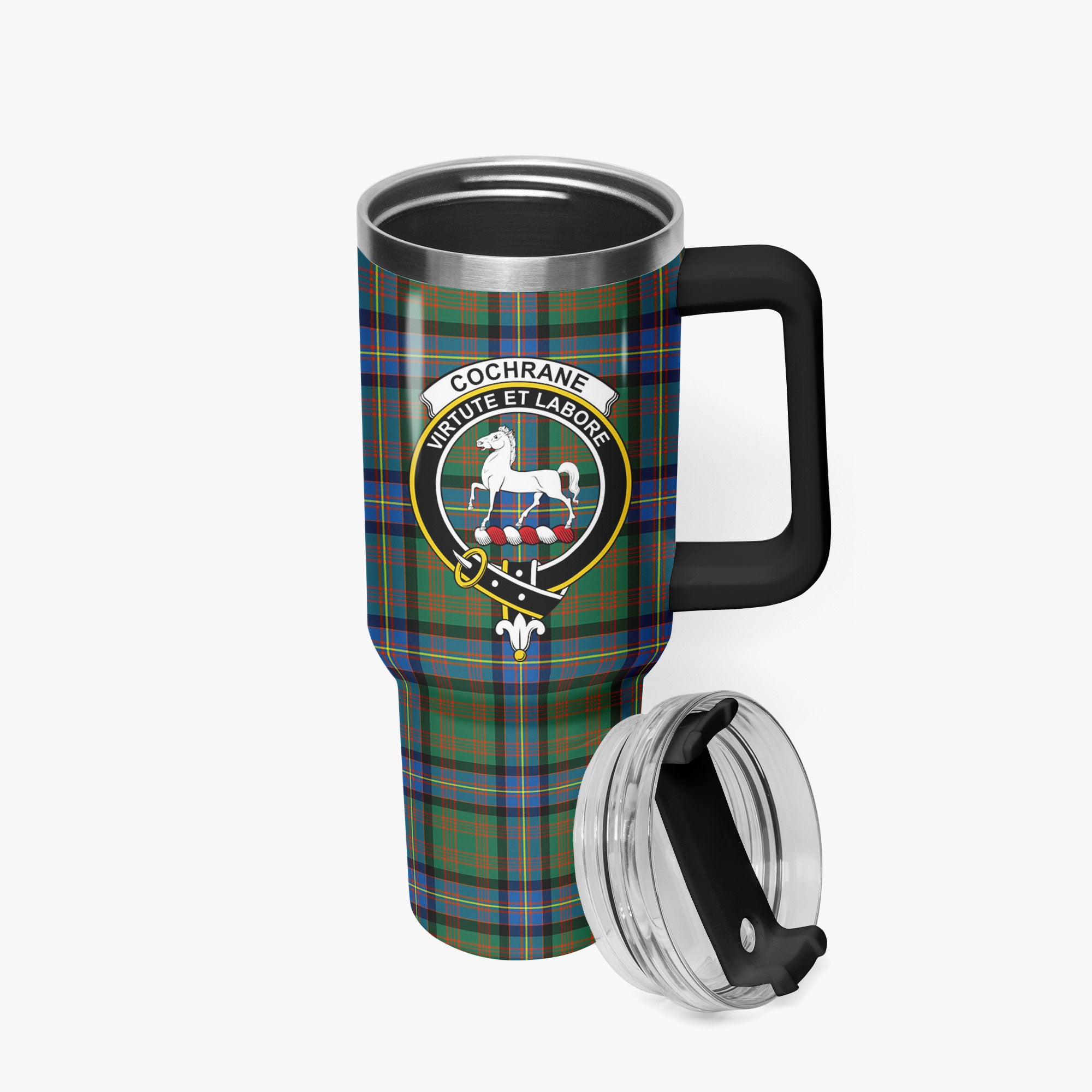 Cochrane Ancient Tartan Crest 40 oz Insulated Tumbler with Handle