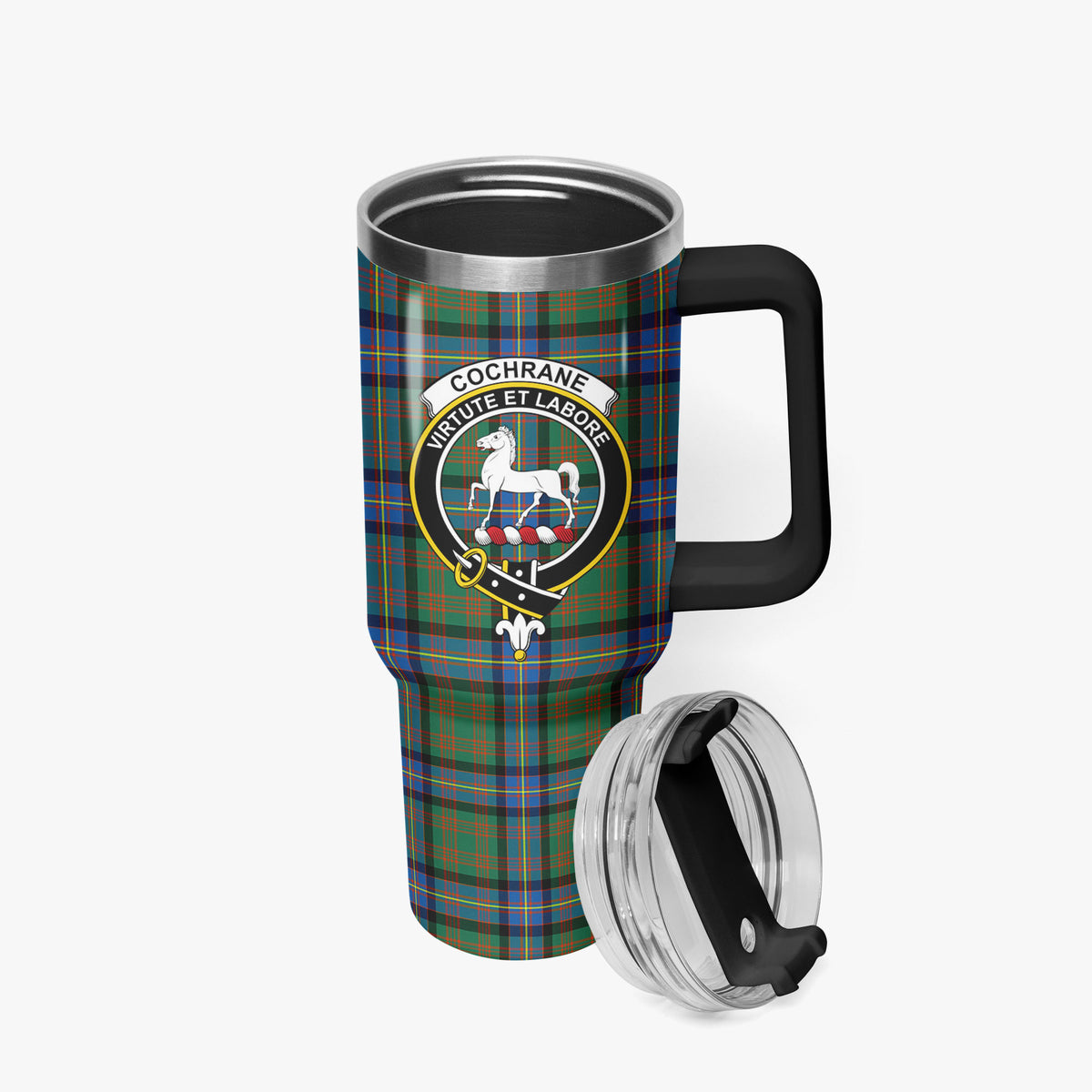 Cochrane Ancient Tartan Crest 40 oz Insulated Tumbler with Handle
