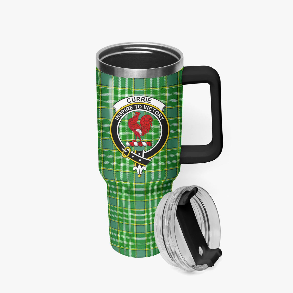 Currie Tartan Crest 40 oz Insulated Tumbler with Handle