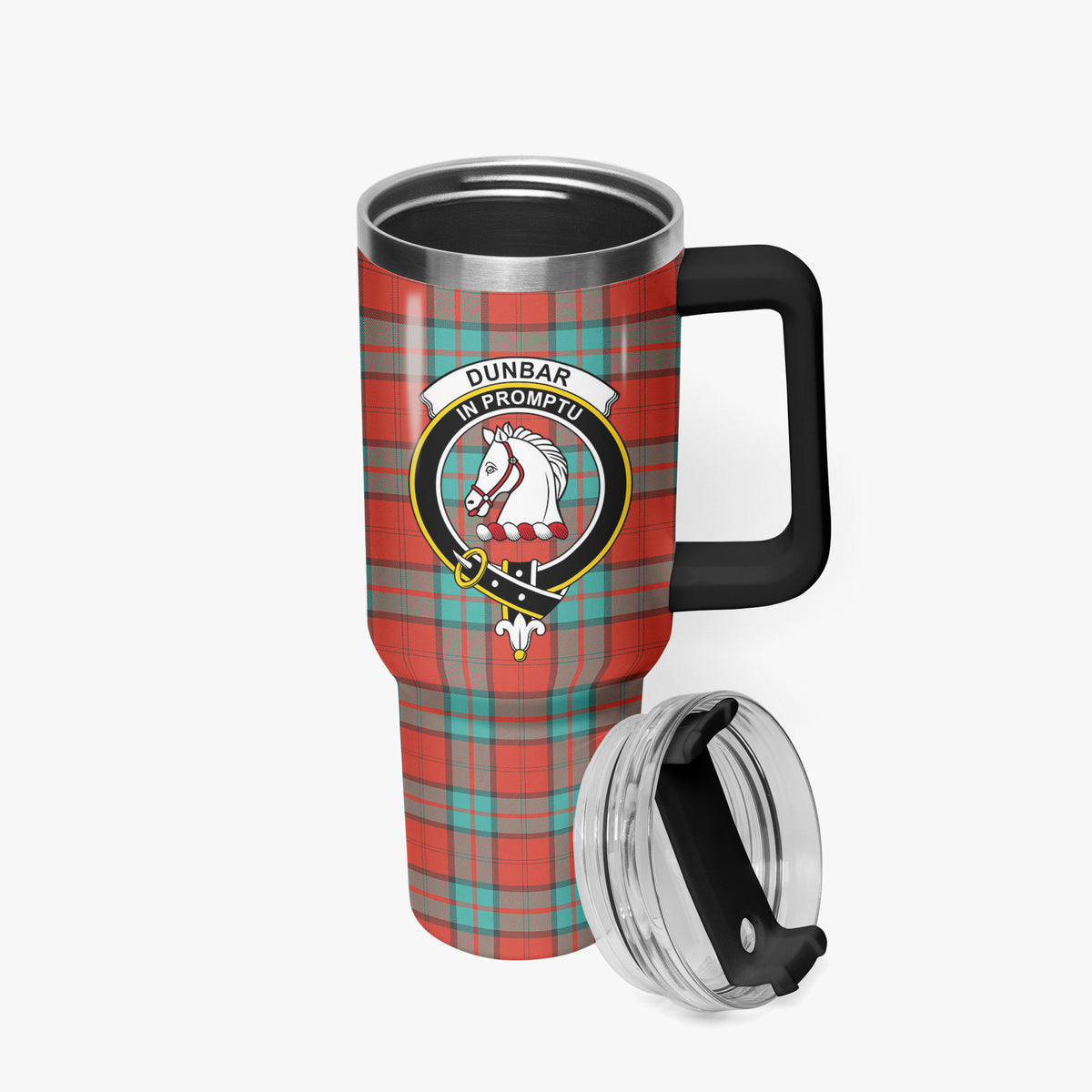 Dunbar Ancient Tartan Crest 40 oz Insulated Tumbler with Handle