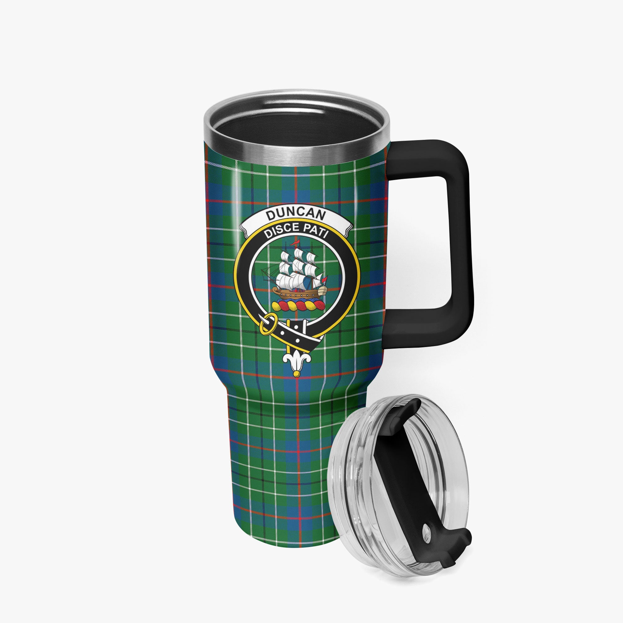 Duncan Ancient Tartan Crest 40 oz Insulated Tumbler with Handle